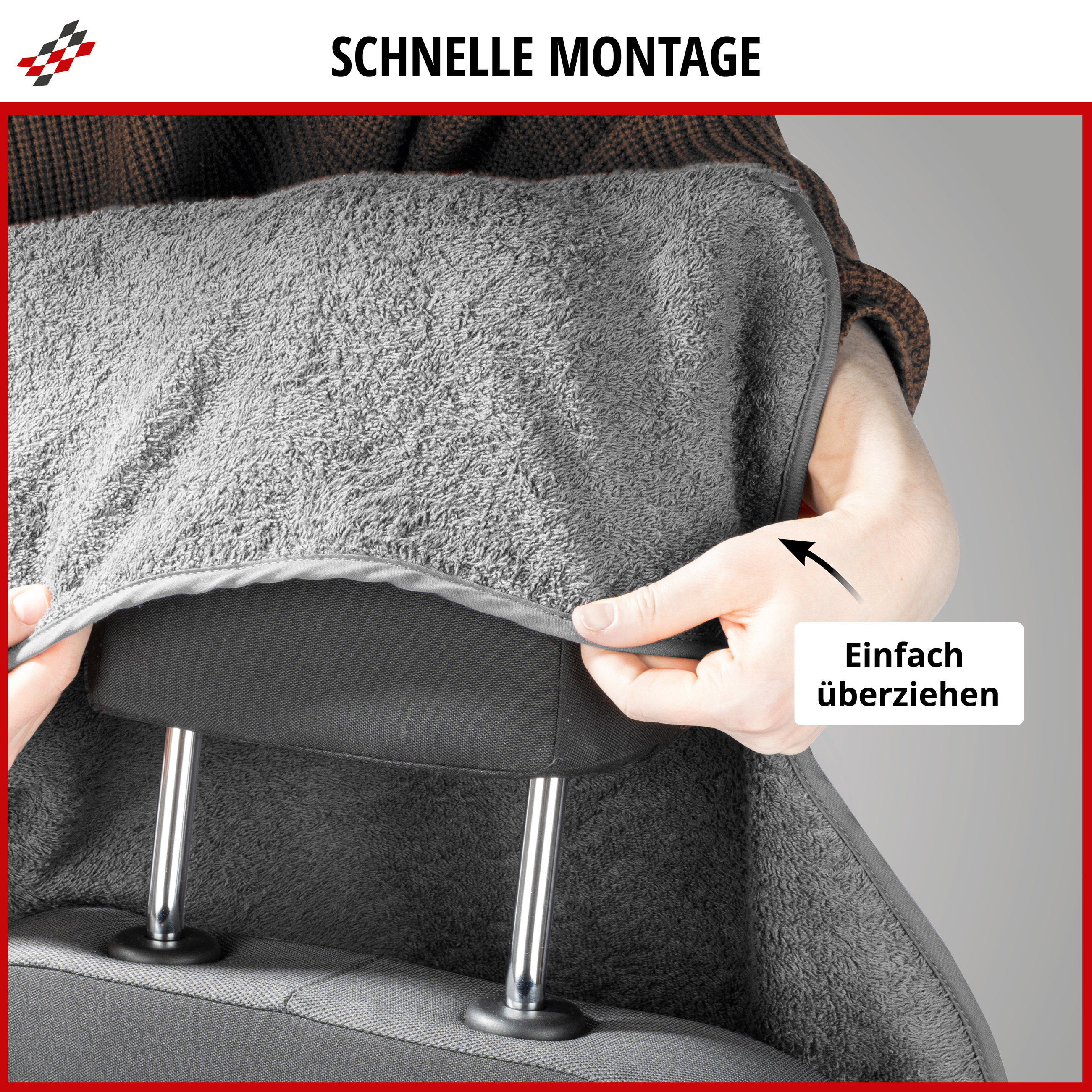 PKW-Sitzaufleger Multicover, Auto-Sitzauflage waschbar grau, 1 Stück
