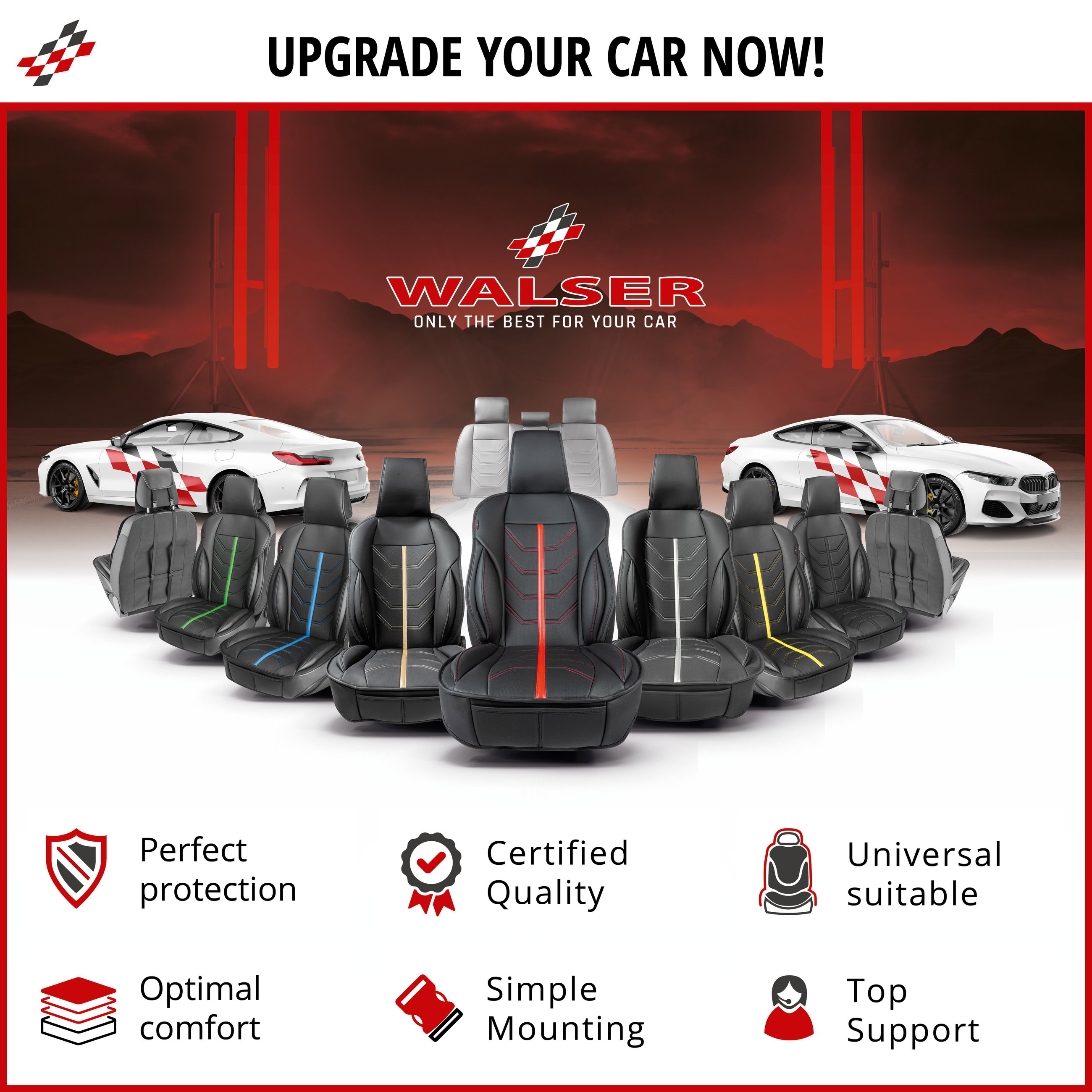 Auto-Sitze, Hauptmerkmale Auto, Sitzbezüge, Kfz-Accessoires, vielfalt Farben