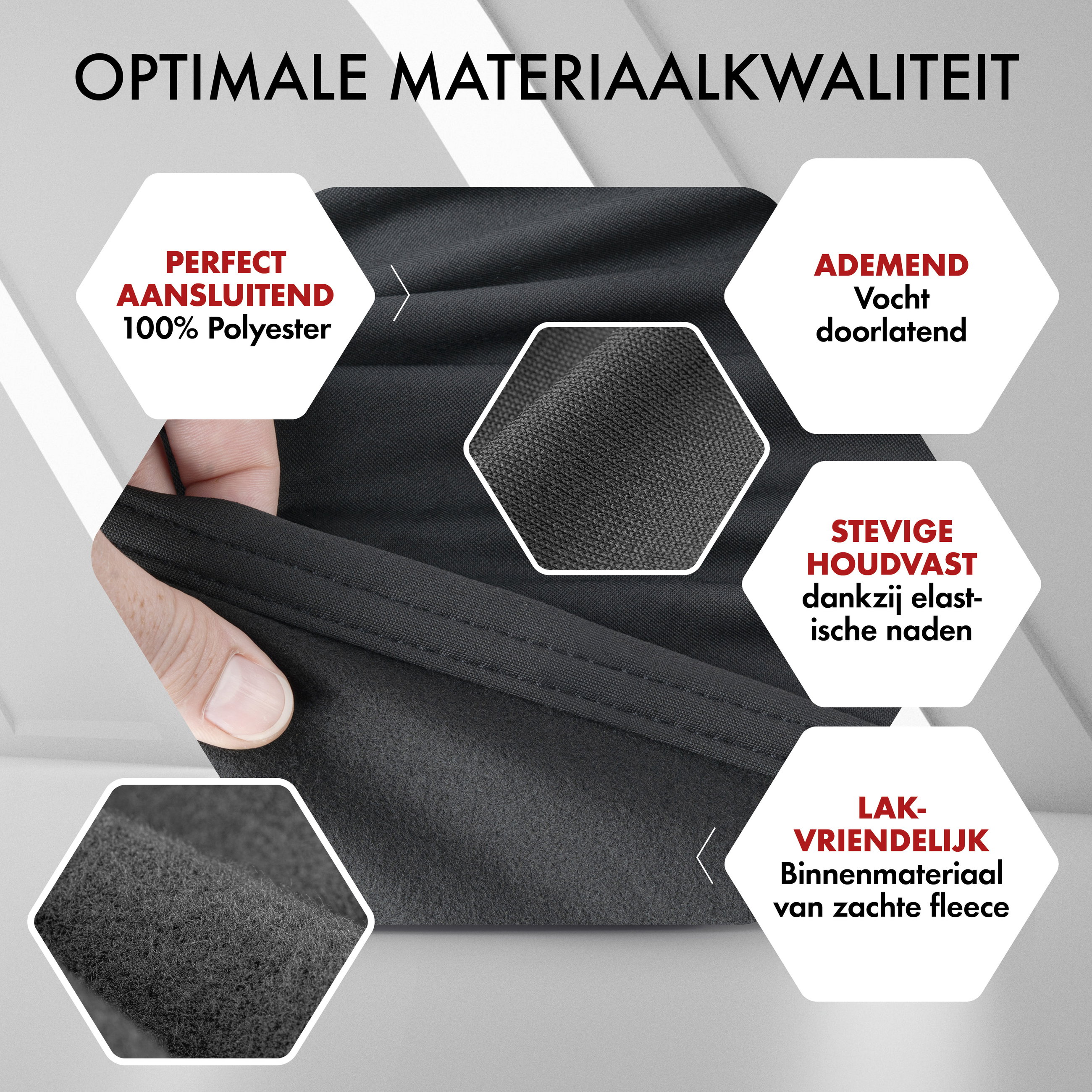 Overtrek Indoor Stretch Maat 2 Auto antraciet
