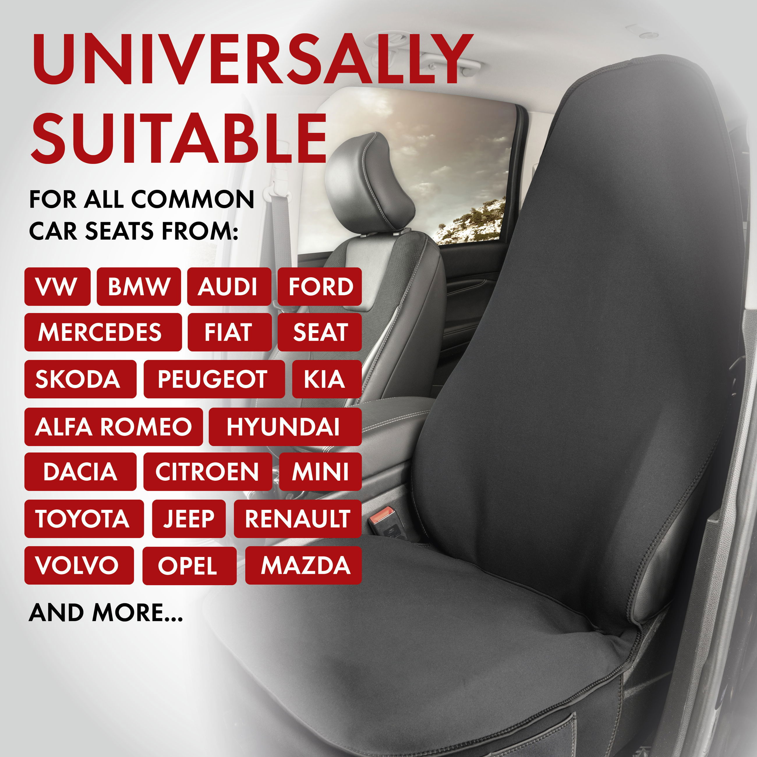 Mercedes Vito Front Seat Covers (2004-Now) – Premium Neoprene – Waterproof, 2-Bucket
