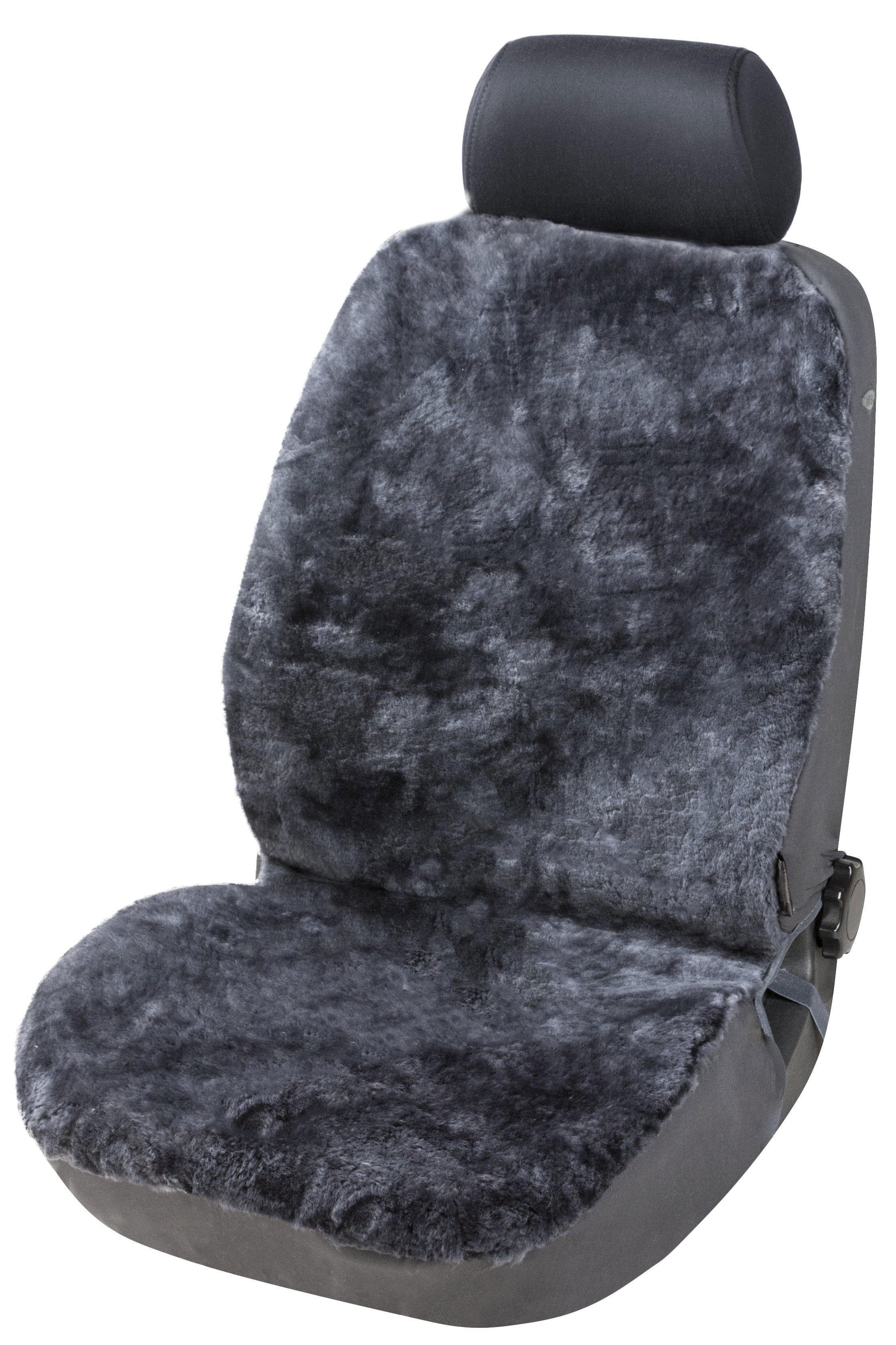 Housse de siège Fannie en peau d'agneau anthracite avec système informatique ZIPP Housse de siège Fannie en peau d'agneau anthracite avec système informatique ZIPP