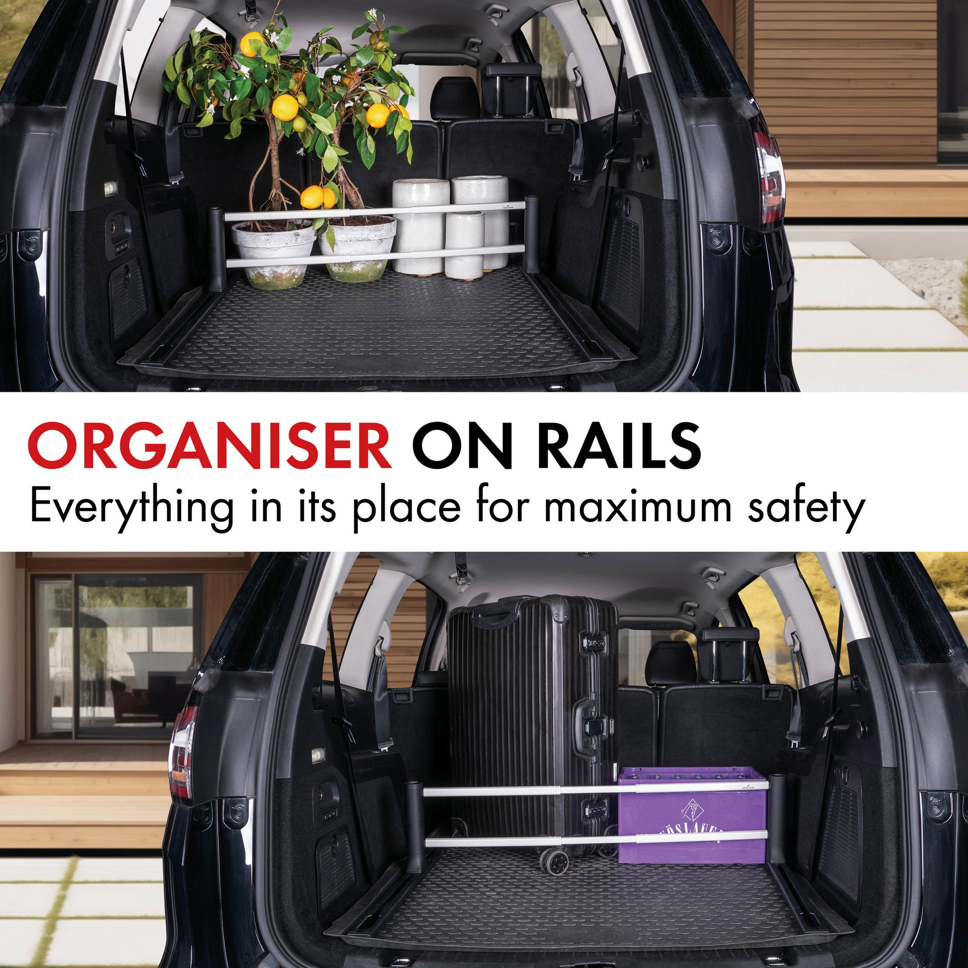 Mini Paceman Boot R Floor Rails Boot divider with rails, luggage fastener, boot organiser, boot mat ...