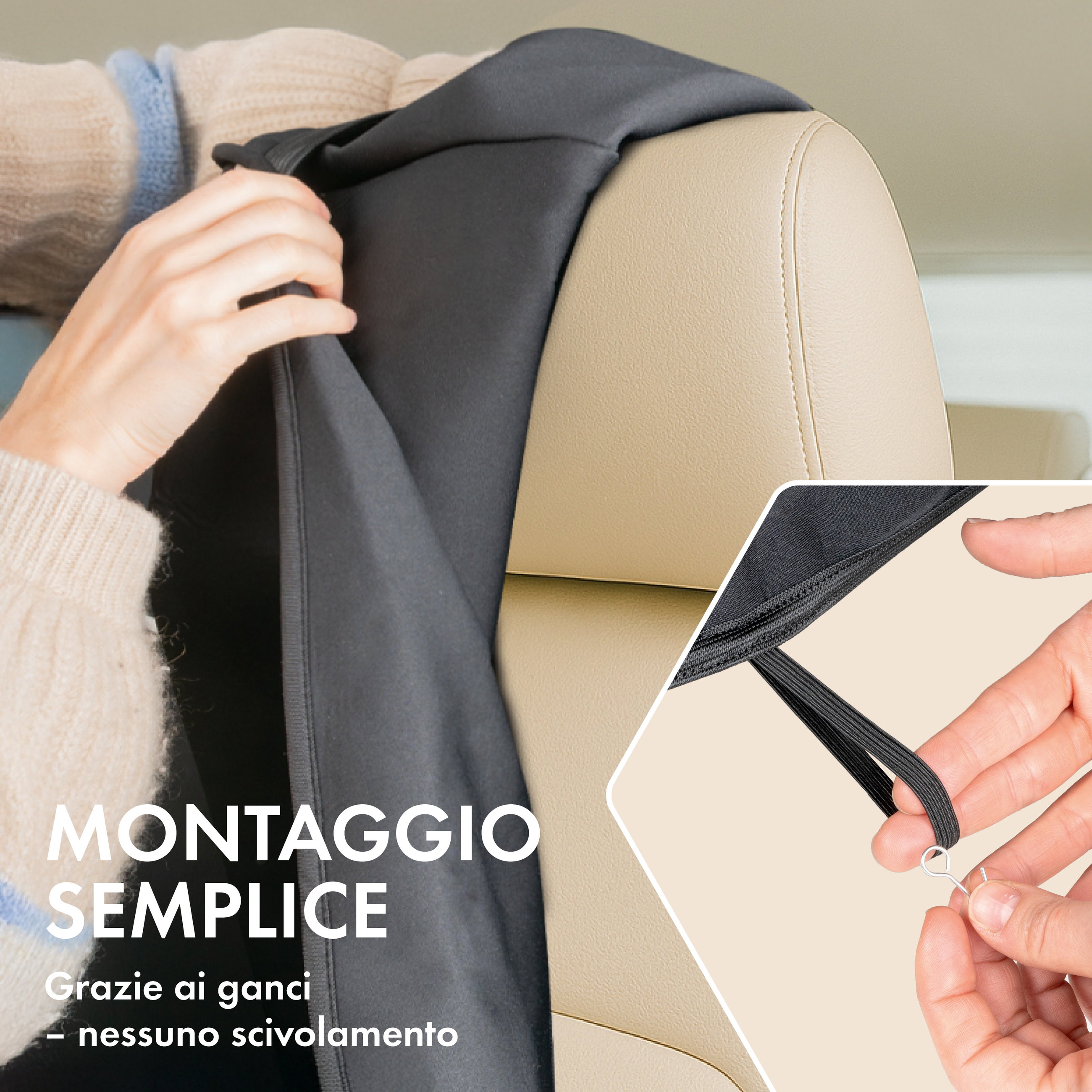 Coprisedile auto in neoprene, protezione sedile anteriore impermeabile, robusta copertura protettiva universale e cuscinetto protettivo auto/autocarro, 1 pezzo
