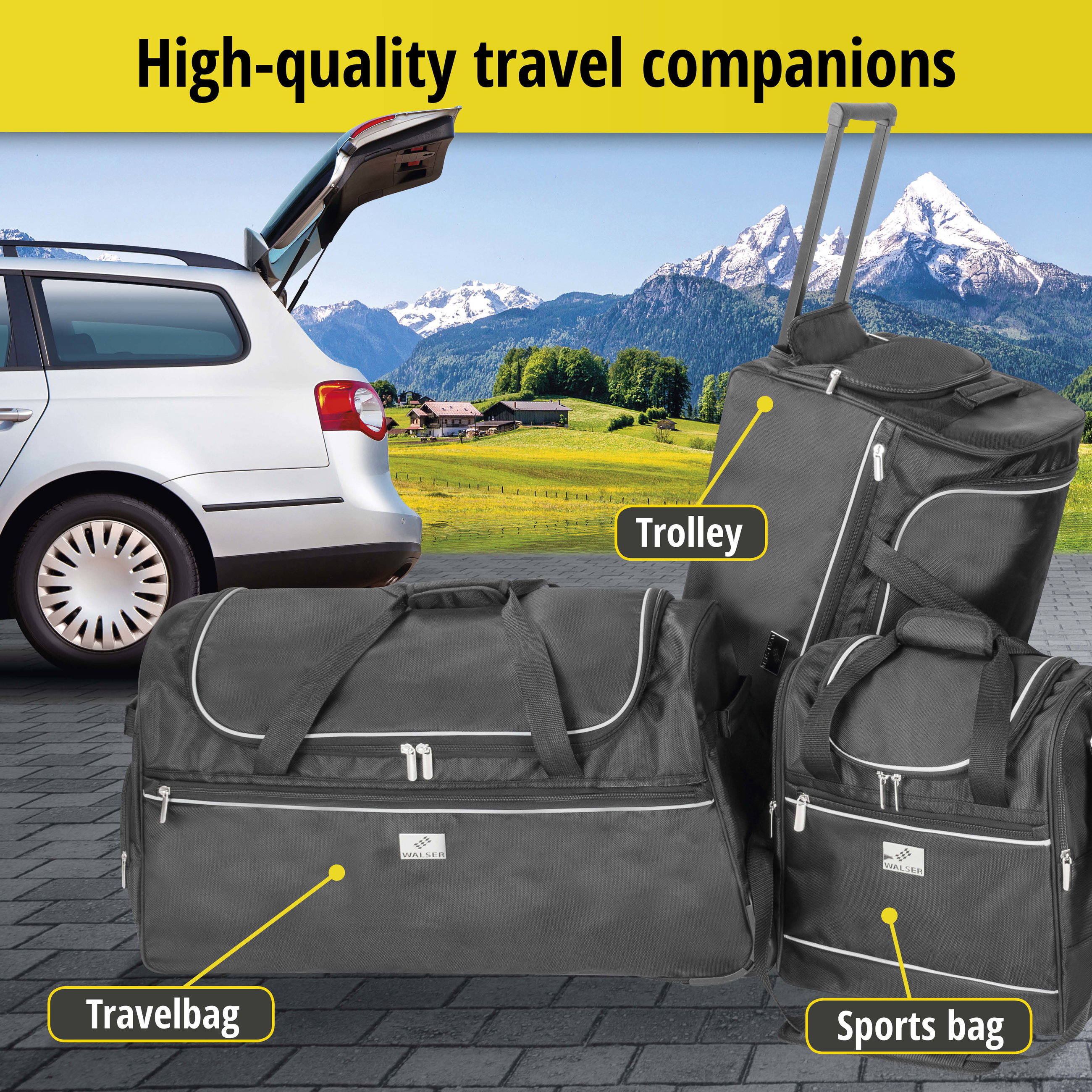 Borse per auto Trolley 85L - 60x30x40cm