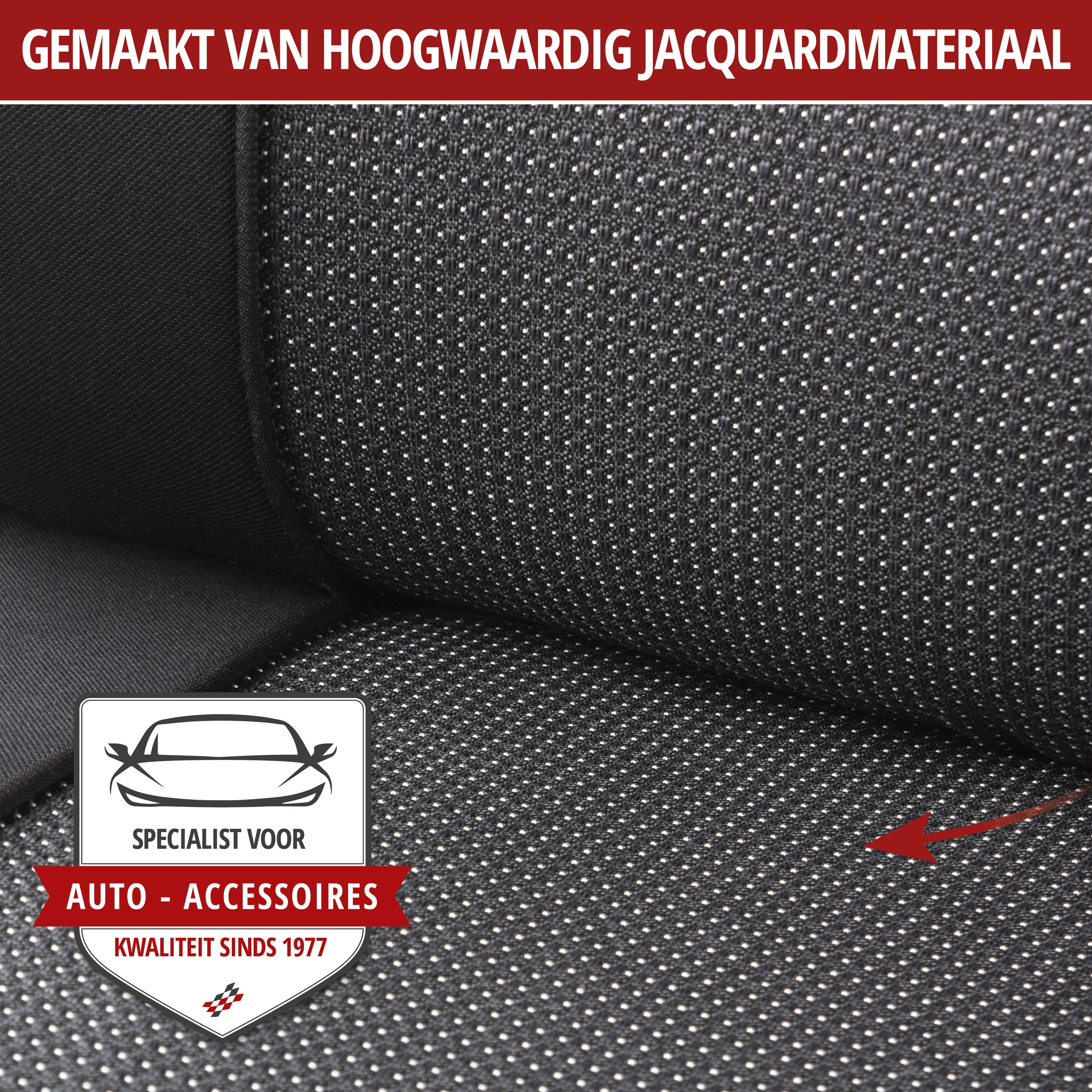 Auto stoelbeschermer Pineto stoelbeschermer voor voorstoel, universeel Autostoelhoes zwart-grijs, stoelbekleding Polyester