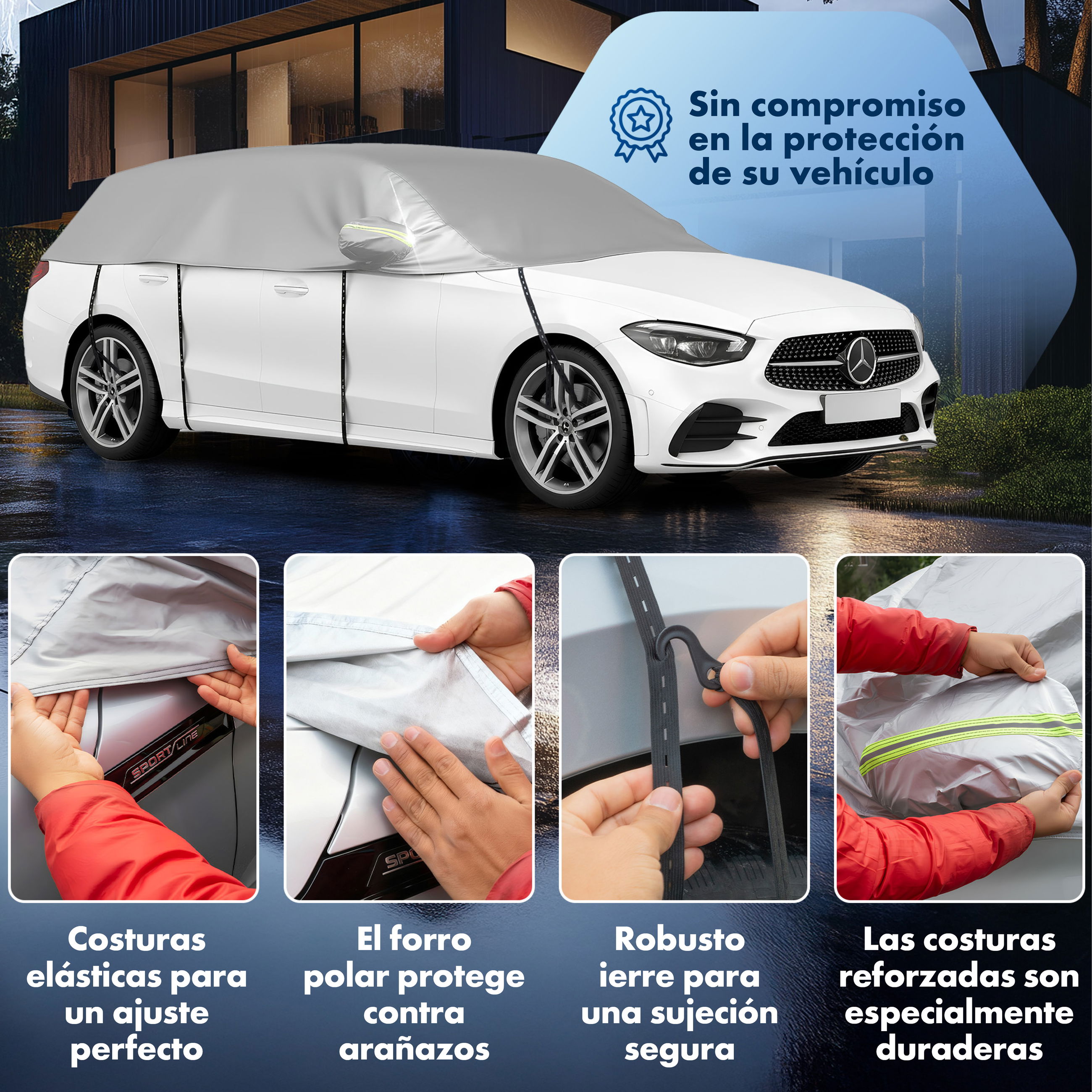 Werbung, Auto, Rad, Person, Plakat, Werbung, Auto, Rad, Person, Plakat, Kfz-Abdeckhaube, Autocarcover, Autoabdeckung, Protektorabdeckung, Lackschutzabdeckung