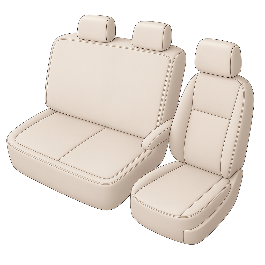Premium Housse de siège pour Peugeot Expert 2016- auj., 1 housse de siège simple avant + housse d'accoudoir, 1 couverture de banc double