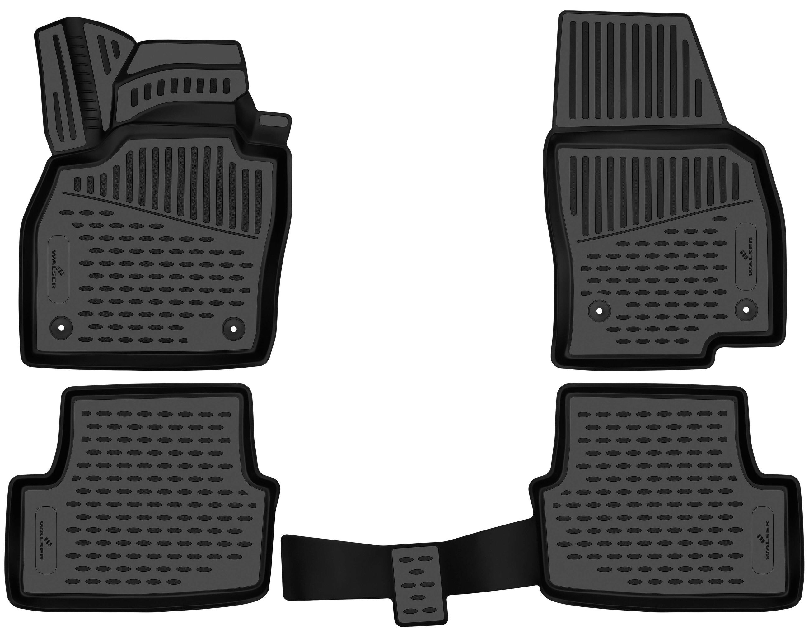 Allwetter-Matten, Kofferraum-Matte, Fußmatten, Schwarz, Automobilzubehör, 自动地垫, 汽车垫子, 橡胶垫, 全季节垫, 踏板夹