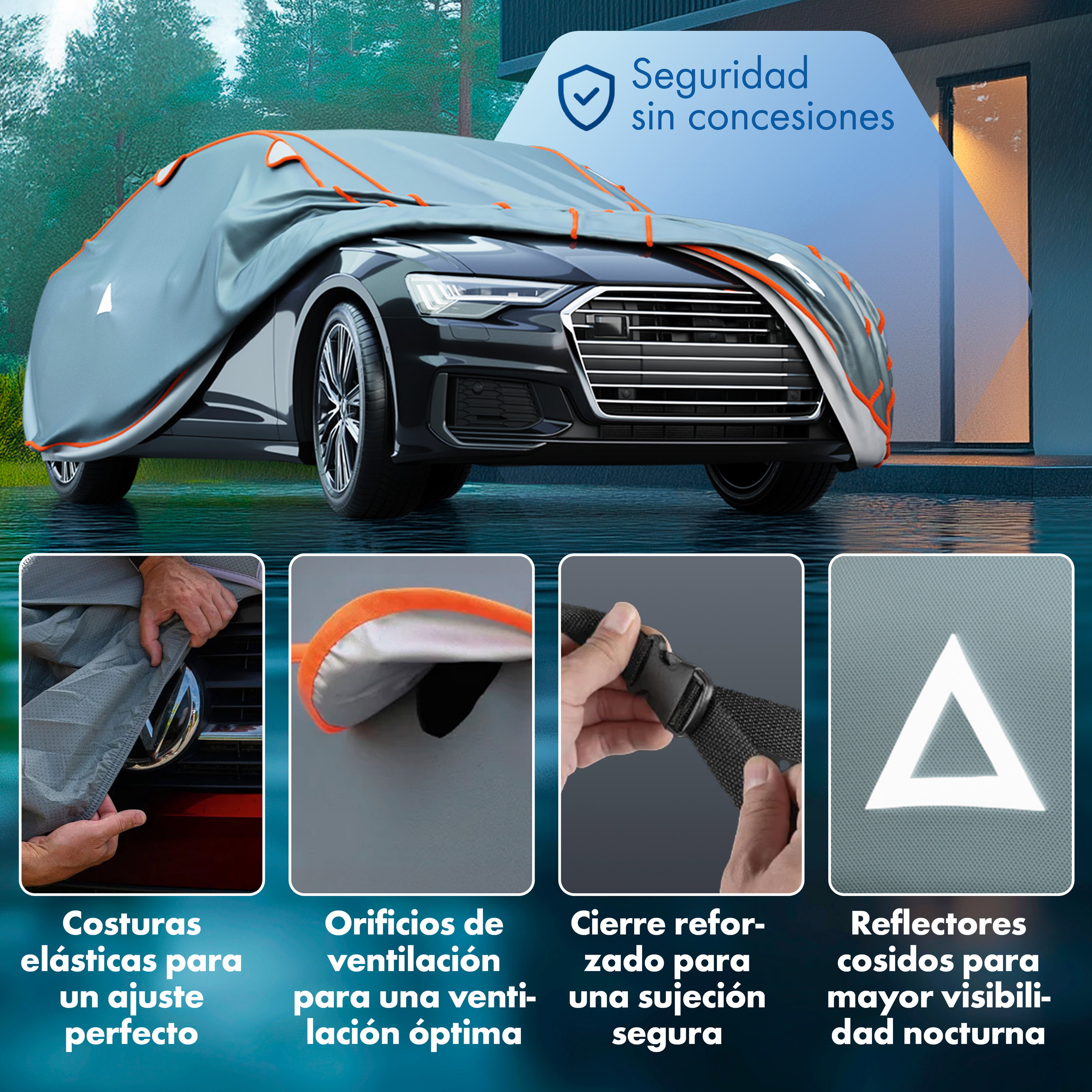 Rad, Werbung, Leichtmetallfelge, Auto, Plakat, autoabdeckung, lüftungslöcher, verstellbarer gurt, reflektoren, car cover