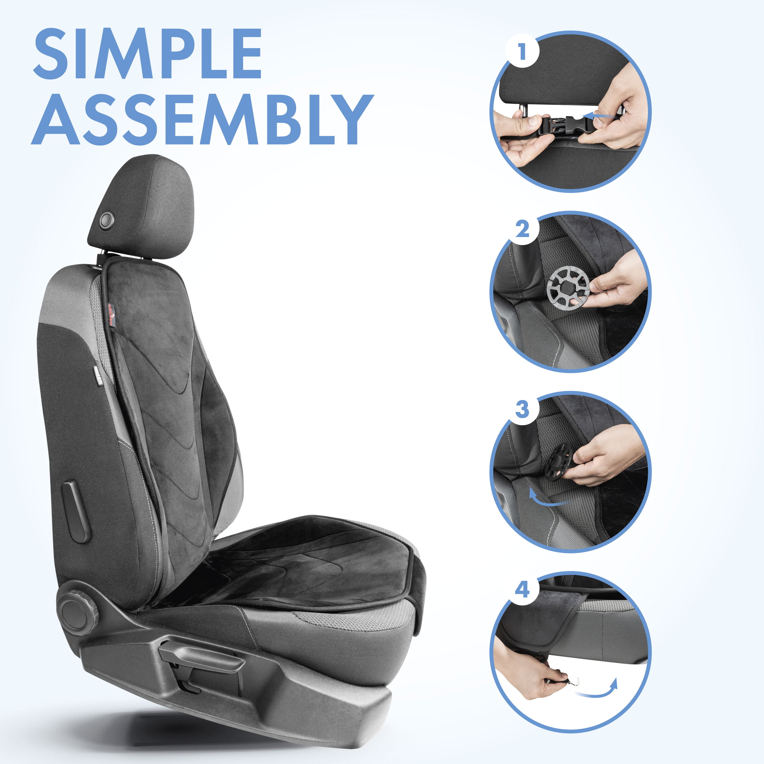 Air Flow car seat pad black 1 piece 13983
