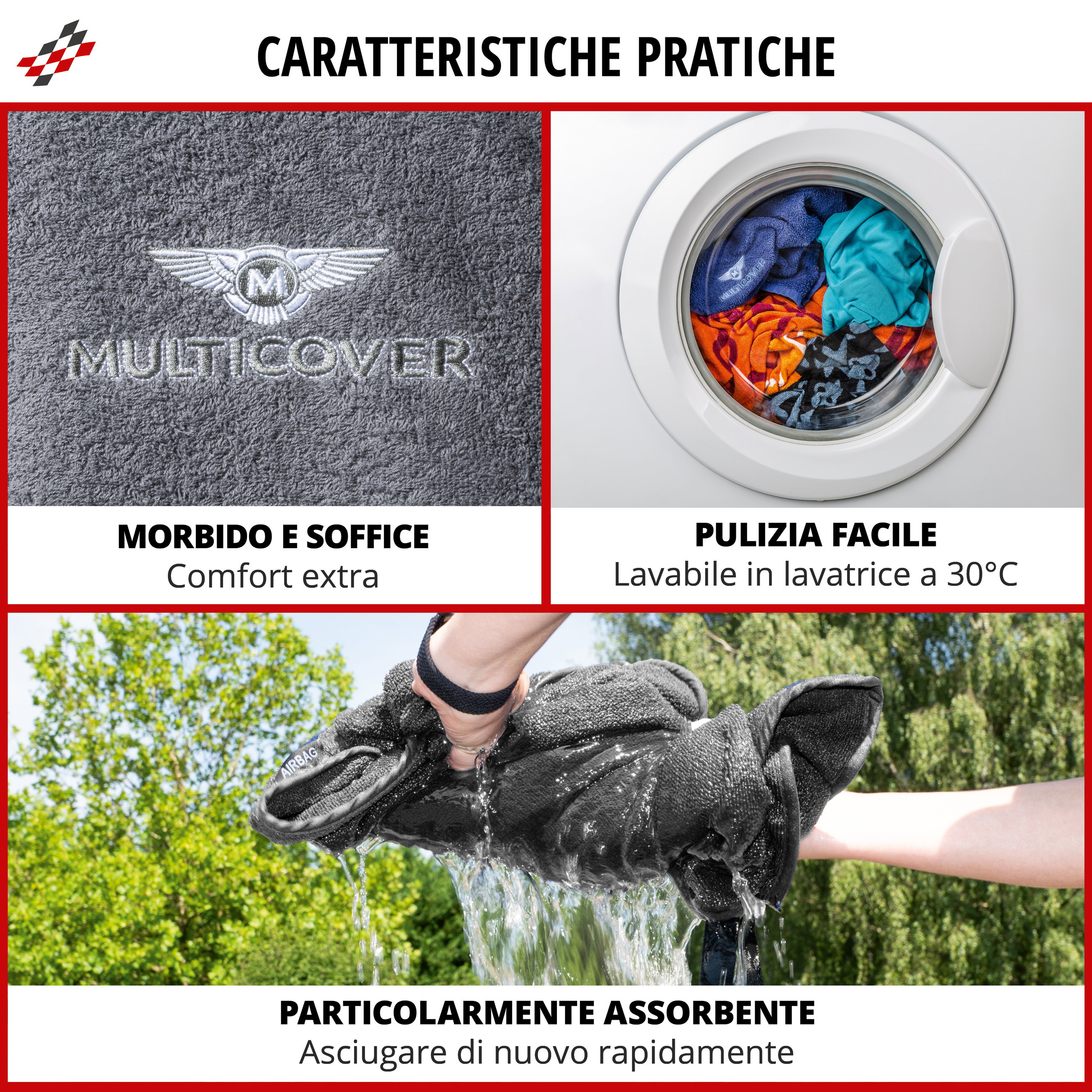 Coprisedili Multicover grigio, 1 pezzo