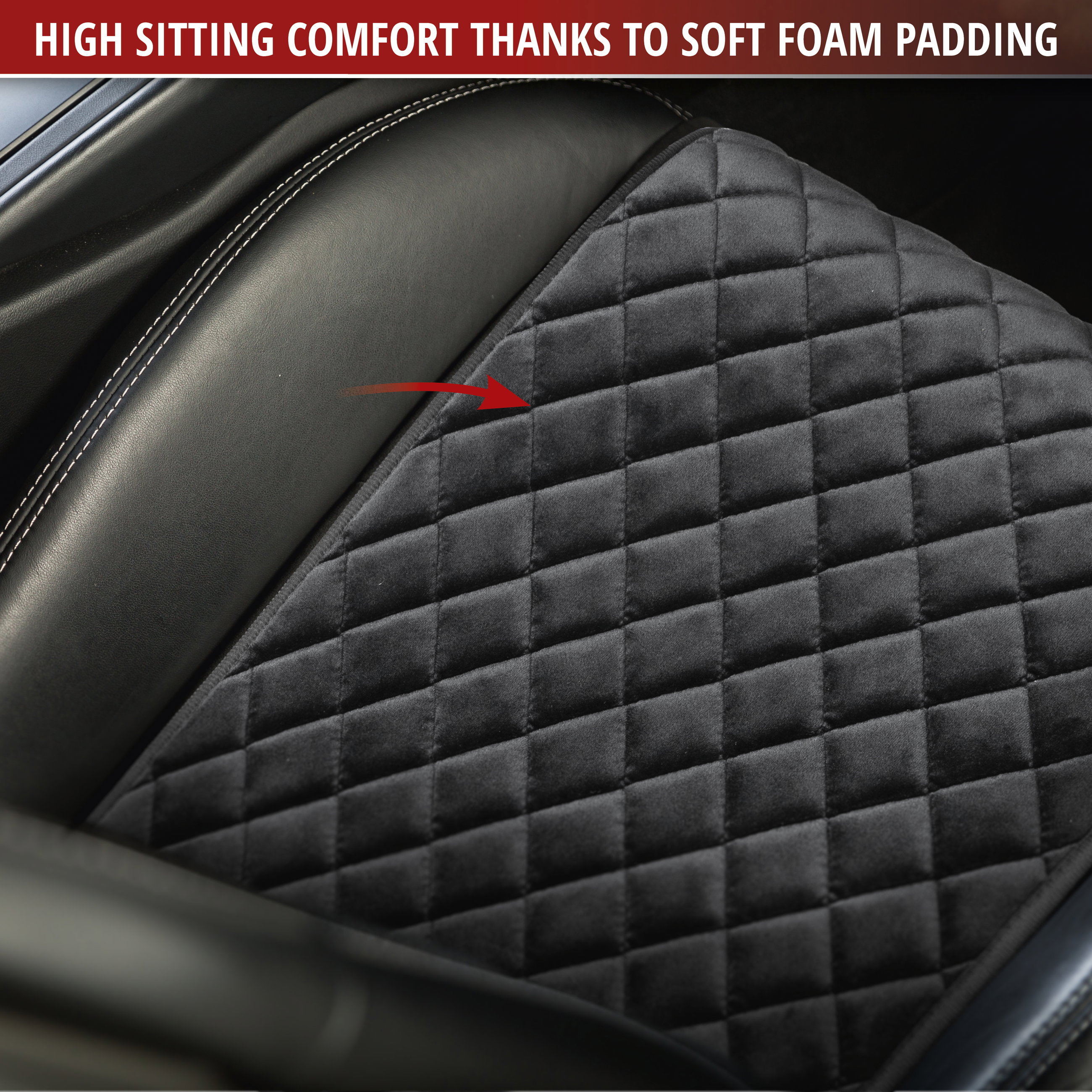 Seat cover Comfortline Luxor with anti-slip coating, 1 front seat