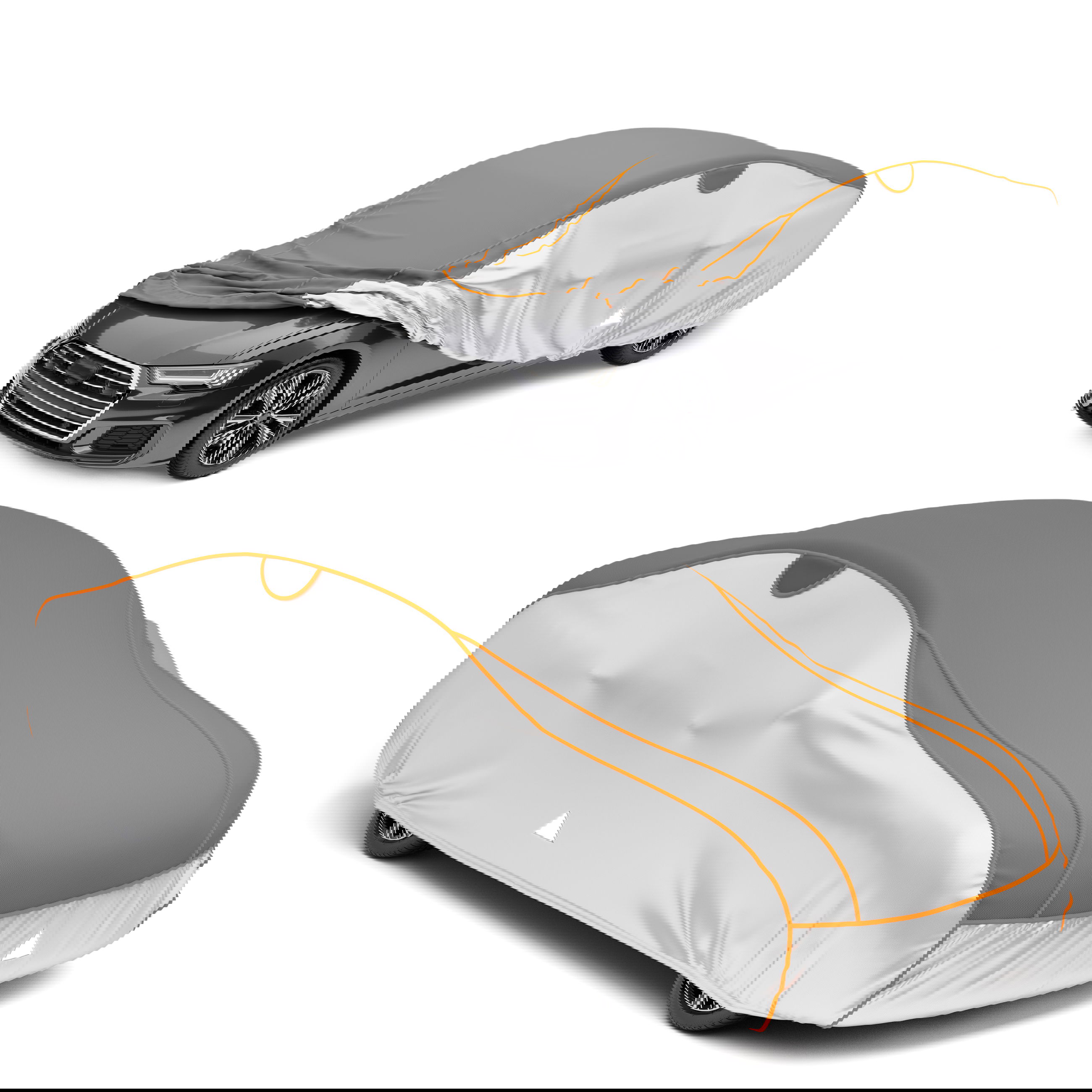 PKW Hagelschutzplane Perma Protect, Hagelschutzgarage, Hagelschutz Abdeckplane Auto Größe 2 silber Leichtmetallfelge, Auto, Maschine, Rad, Limousine