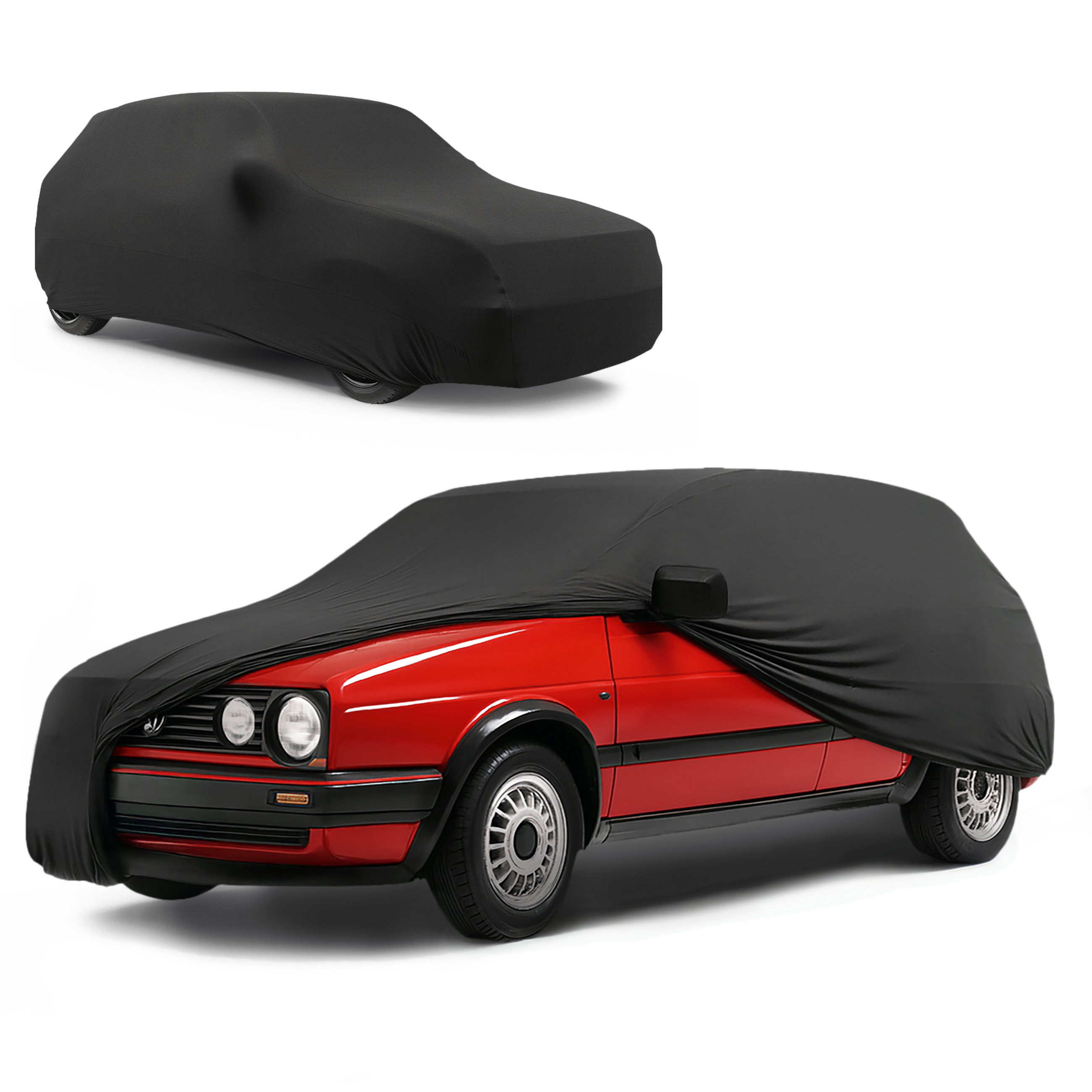 Car cover Indoor Stretch Plus size 1 car black