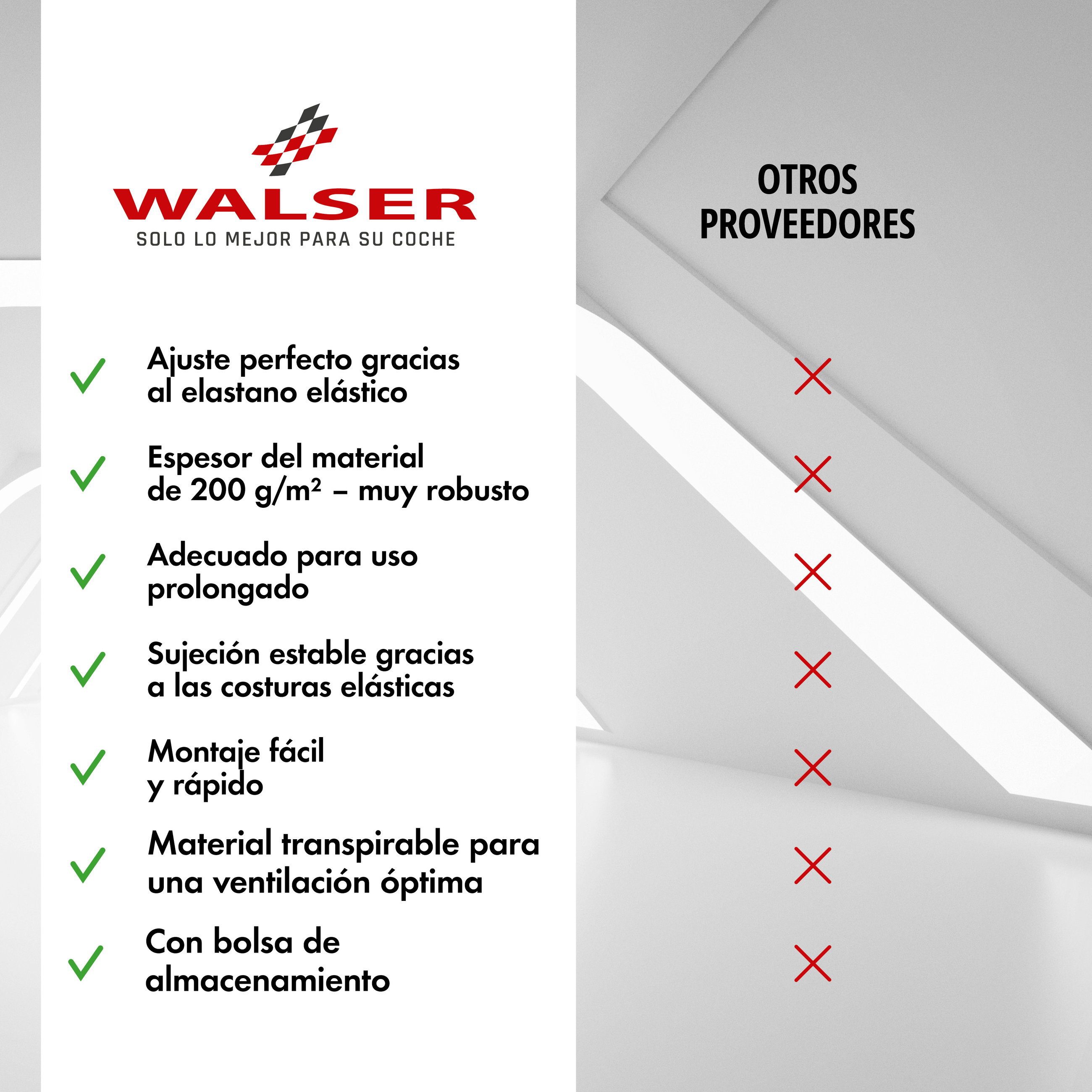 Funda de coche interior Stretch Plus, cubierta protectora de coche talla 7 SUV/furgoneta negro