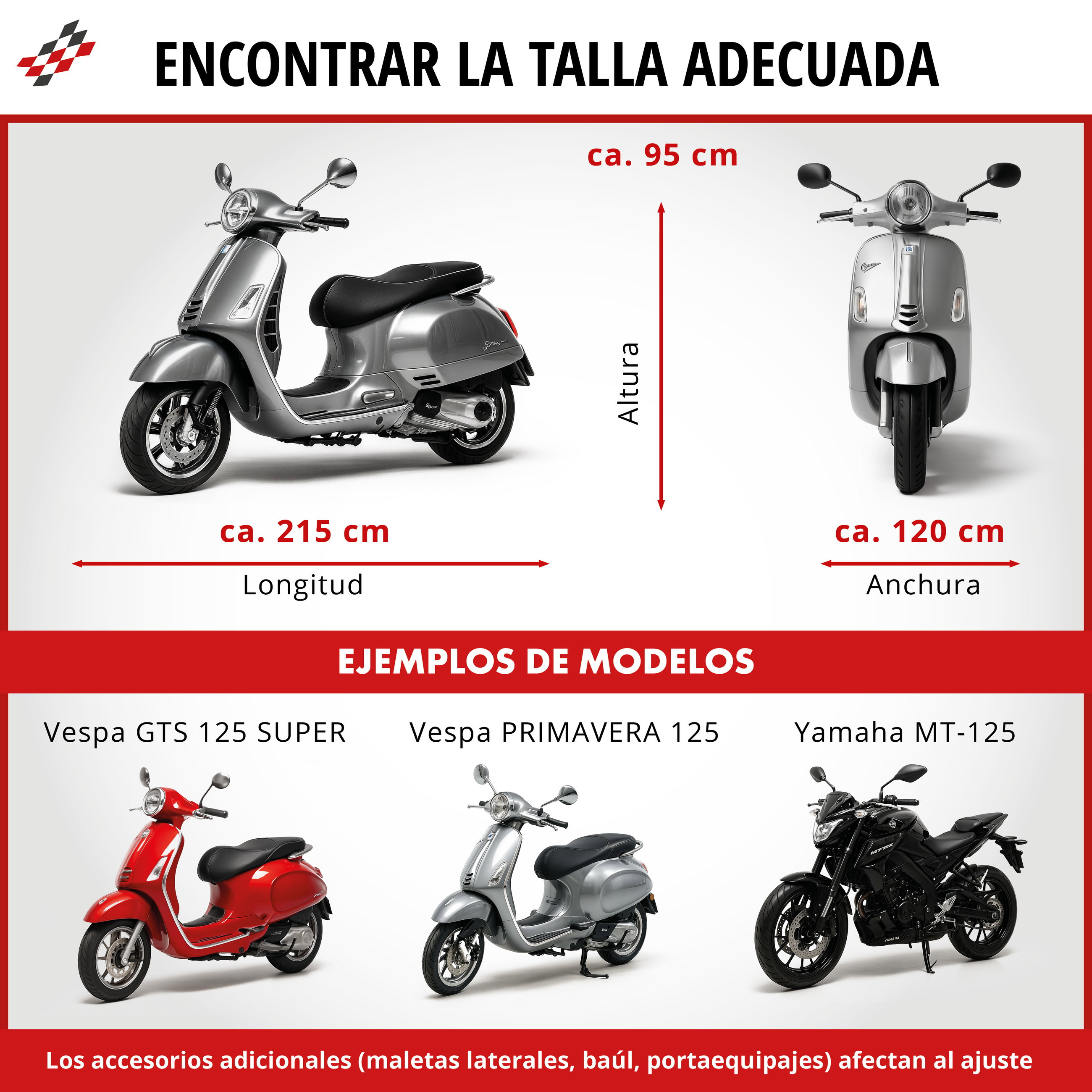 Funda para moto Indoor Stretch M, Indoor funda para moto transpirable, garaje para moto para el Interior - 215x95x120 cm negro