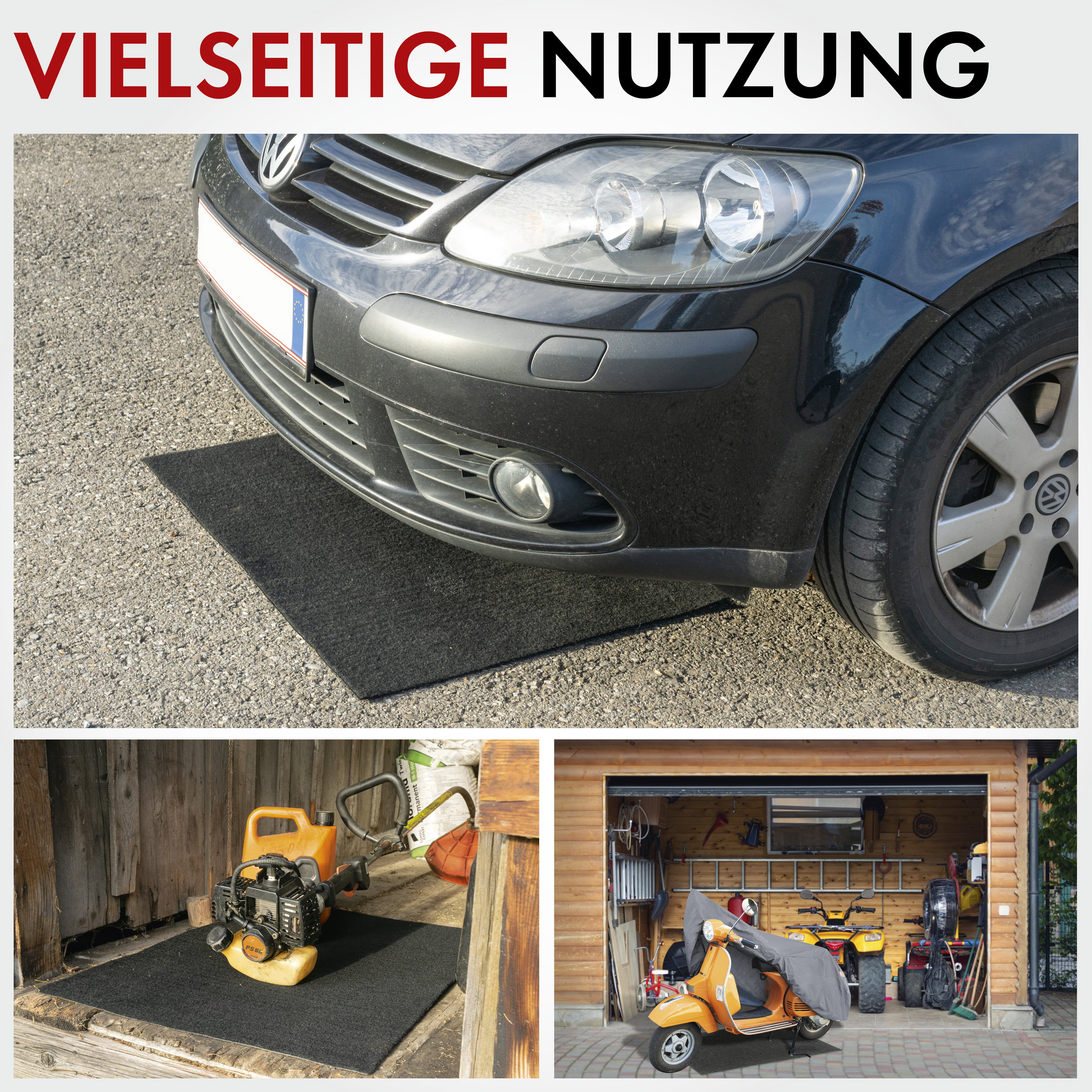 Öl-Auffangmatte Clean Max, robuste Schutzmatte 60x90 cm schwarz