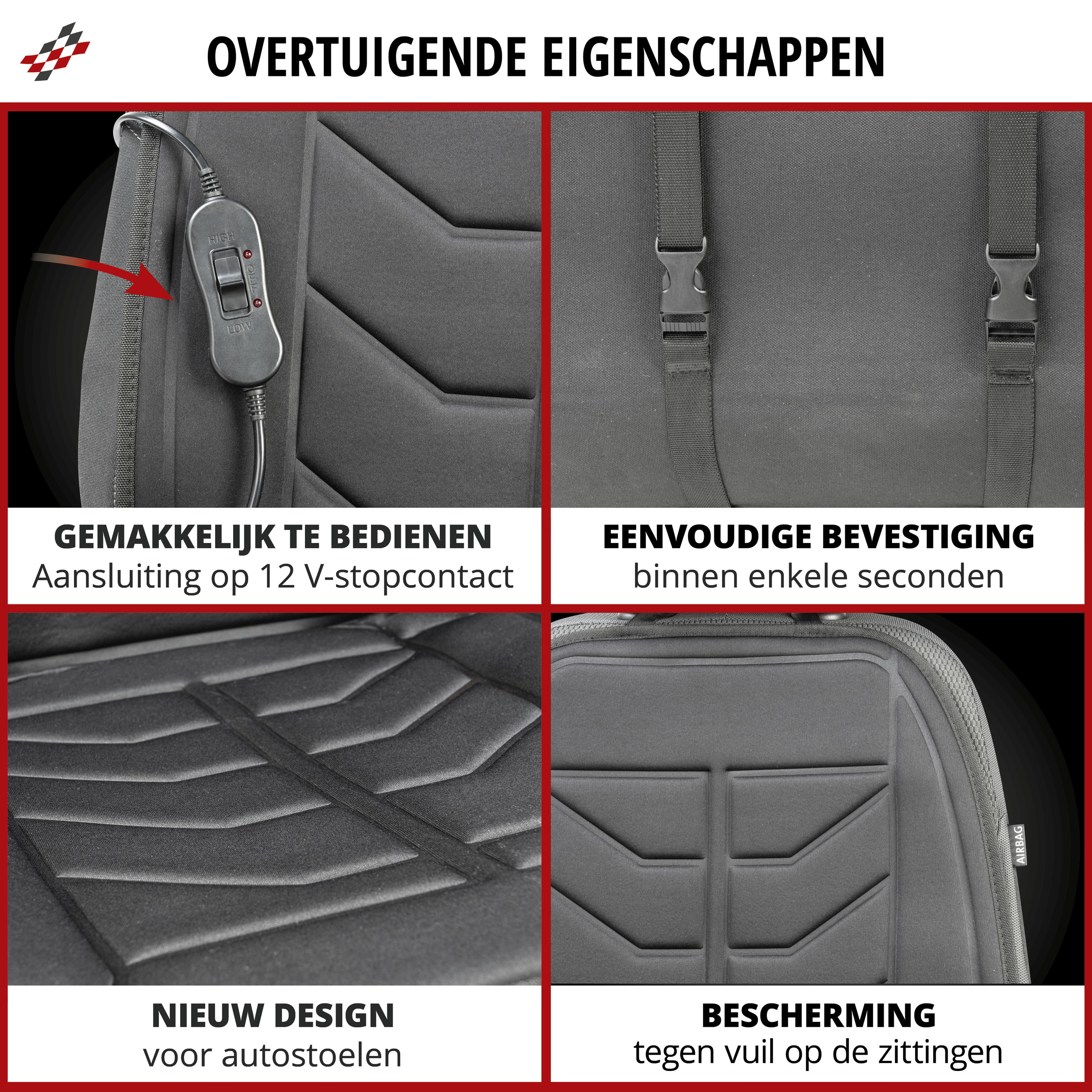 Zubehor, Gürtel, Kissen, Dekoration für Zuhause, rugged, autostoel, kissen, 12V schalter, gurte