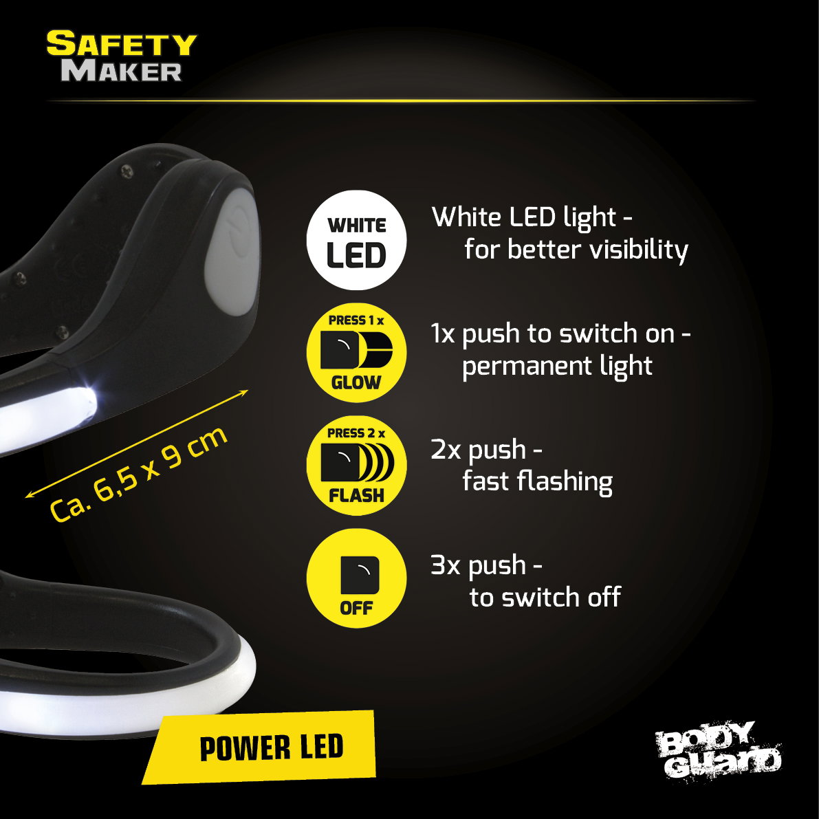 Clip da scarpe a LED bianco