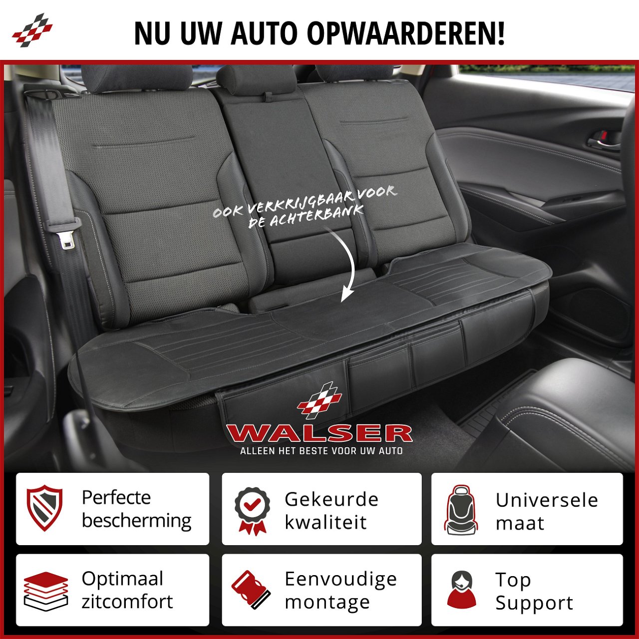 Stoelhoes »COOL COVER« - bestuurdersstoel - zwart - Quispel Motor parts