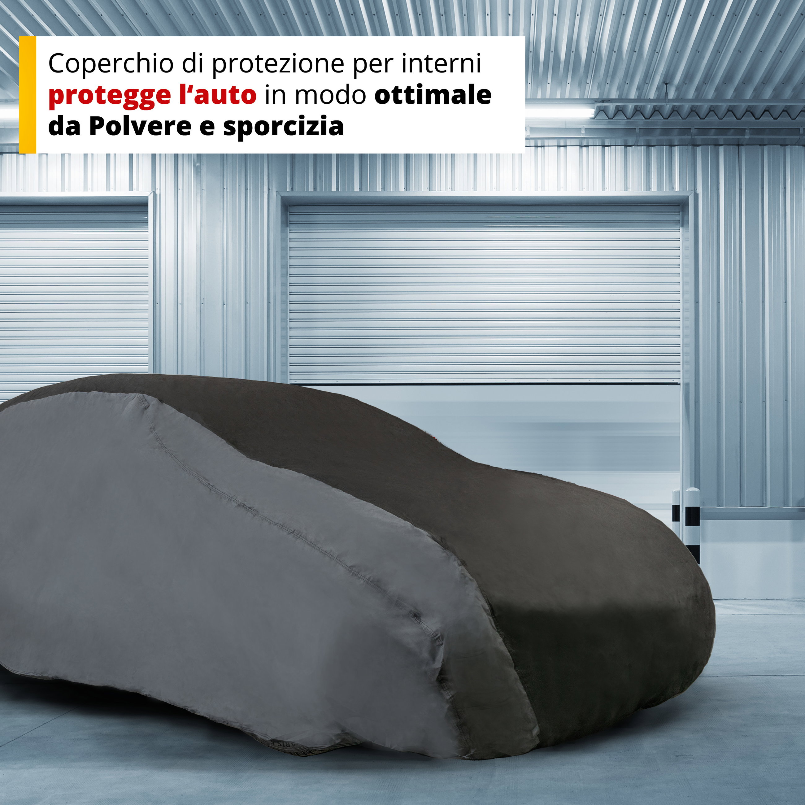 Telo Copriauto da interno Indoor Eco, Copertura protettiva per uso interno Misura 2 Auto nero