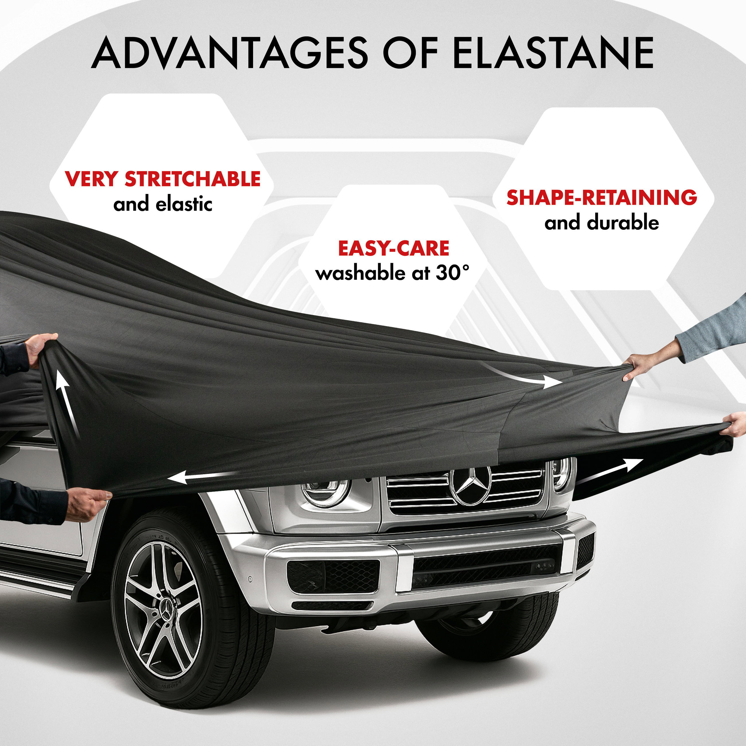 Car cover Indoor Stretch Plus size 10 SUV/VAN black