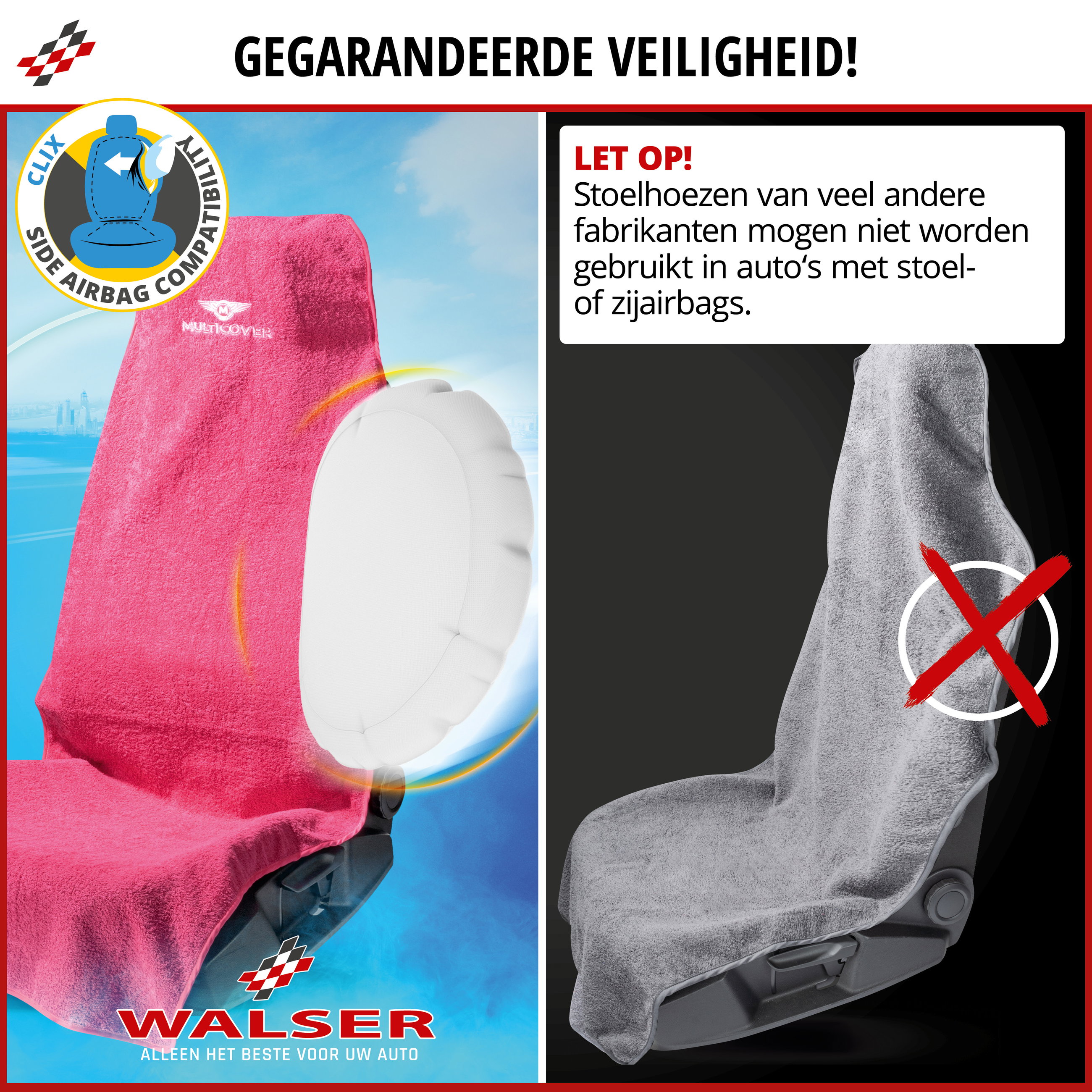Stoelkussen  Multicover roze, 1 stuk