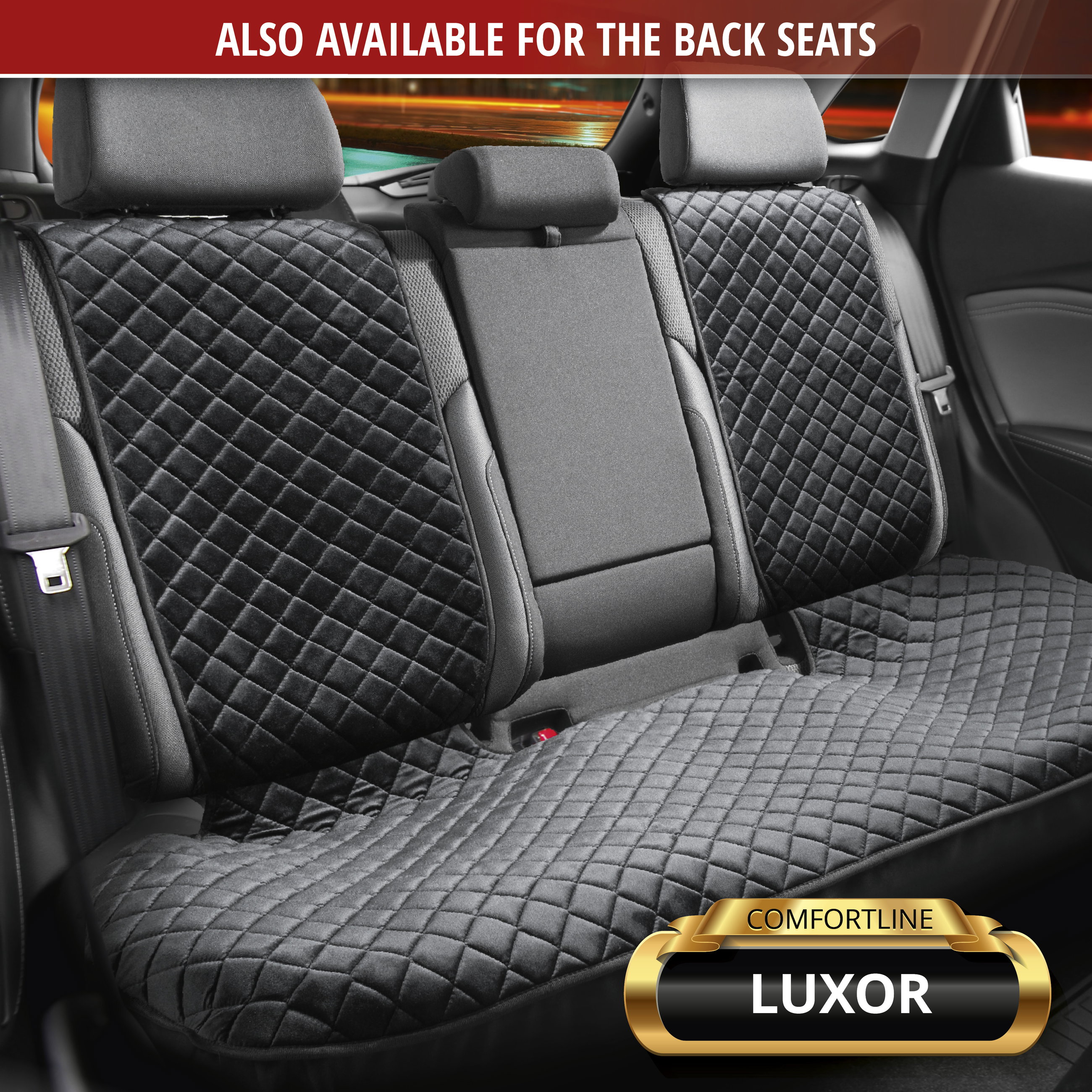 Coprisedile anteriore Comfortline Luxor con rivestimento antiscivolo con protezione dei braccioli laterali