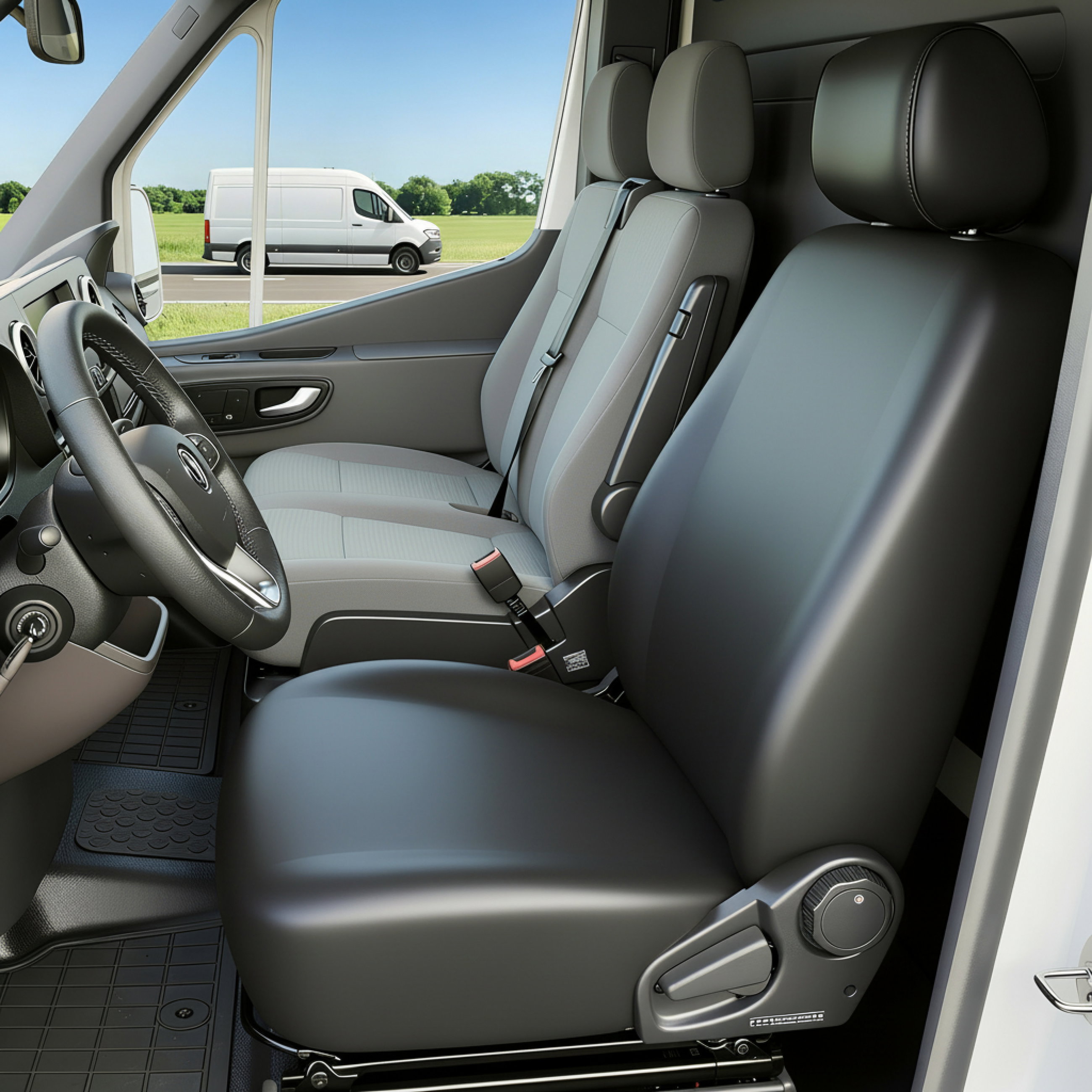 Van, Innenraum, Captain-Sitze, Fahrersitz, Grau, Fahrerplatz, Schalensitz, Autositze, Fahrzeuginnenraum, Sitzrahmen