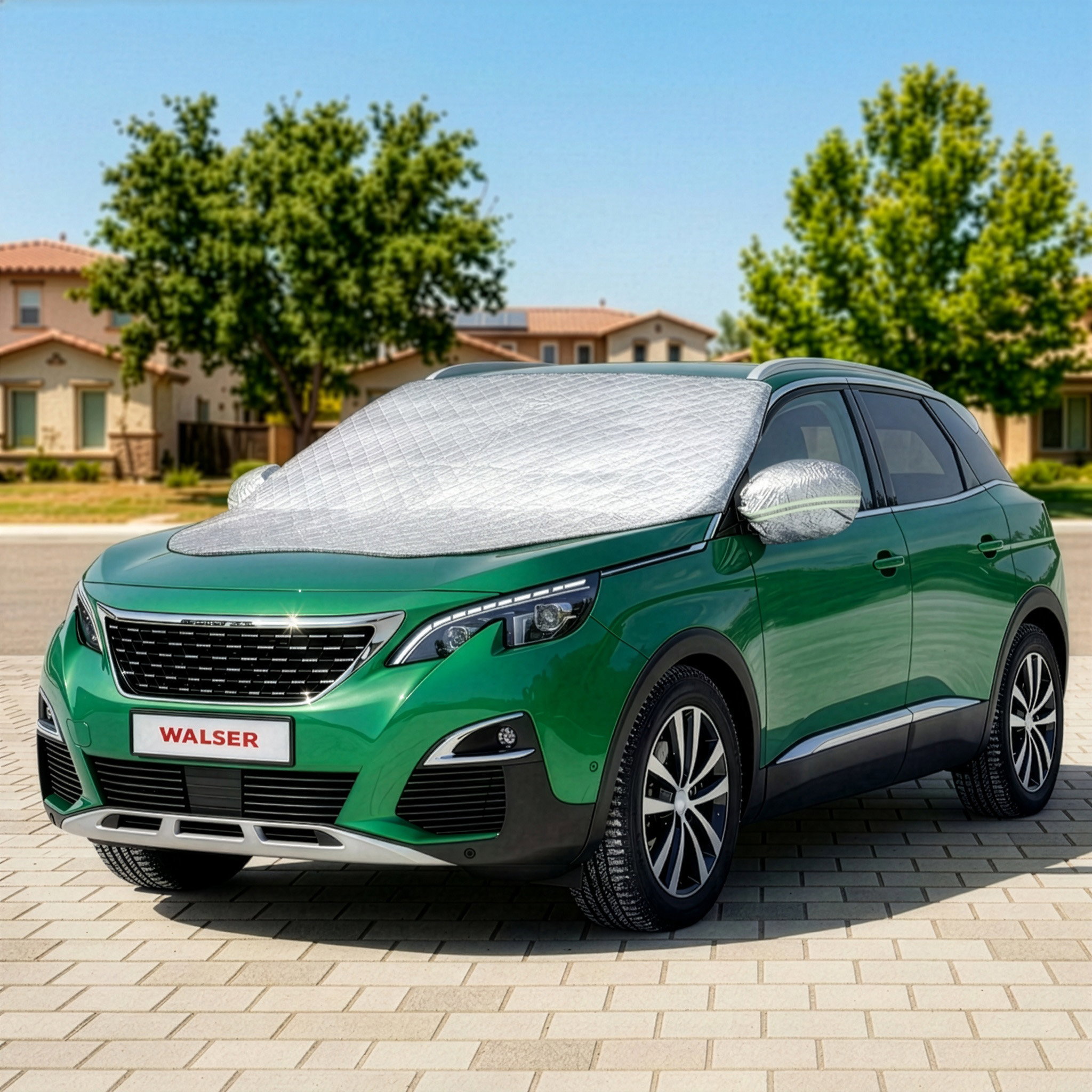 SUV, Grünes Auto, Alufelgen, Vorderer Kühlergrill, Sonnenschutzscheibe