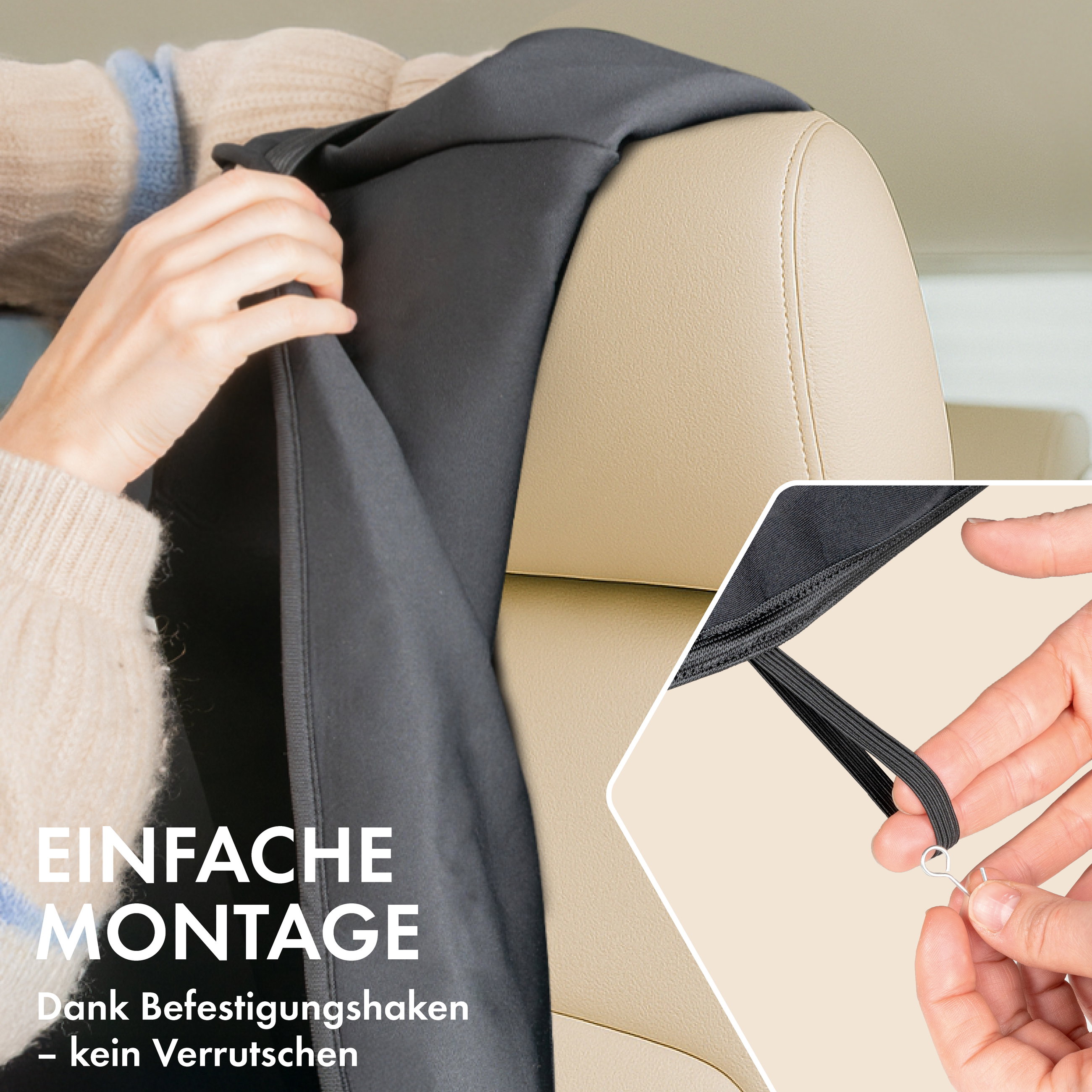 PKW Sitzauflage Neopren, Auto-Sitzschoner Vordersitz wasserdicht, robuste Universal Schutzauflage und Schutzunterlage PKW/LKW, 1 Stück