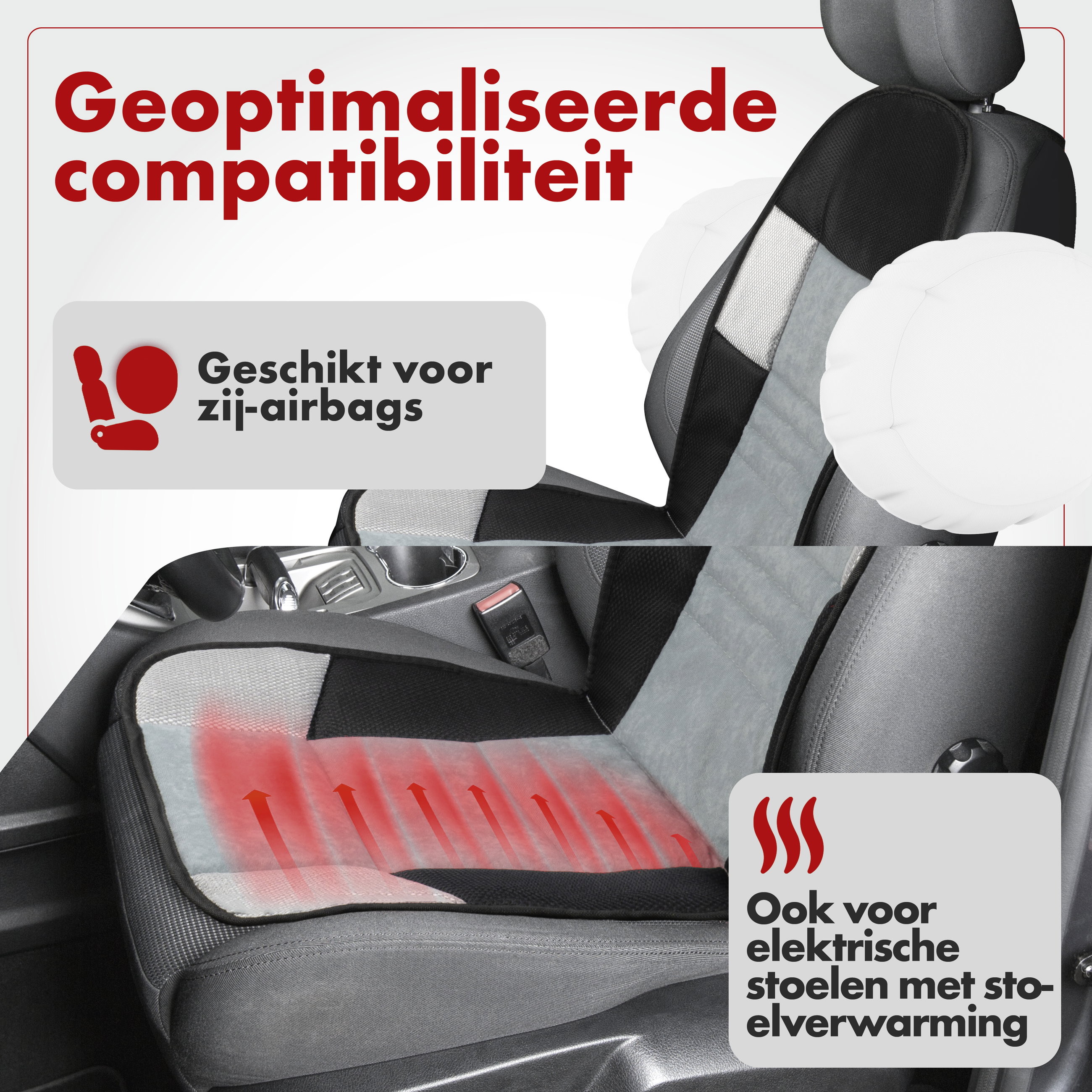 Autostoelhoes, autostoelbeschermer Hunt, autostoelbeschermer zilver zwart, 1 stuk