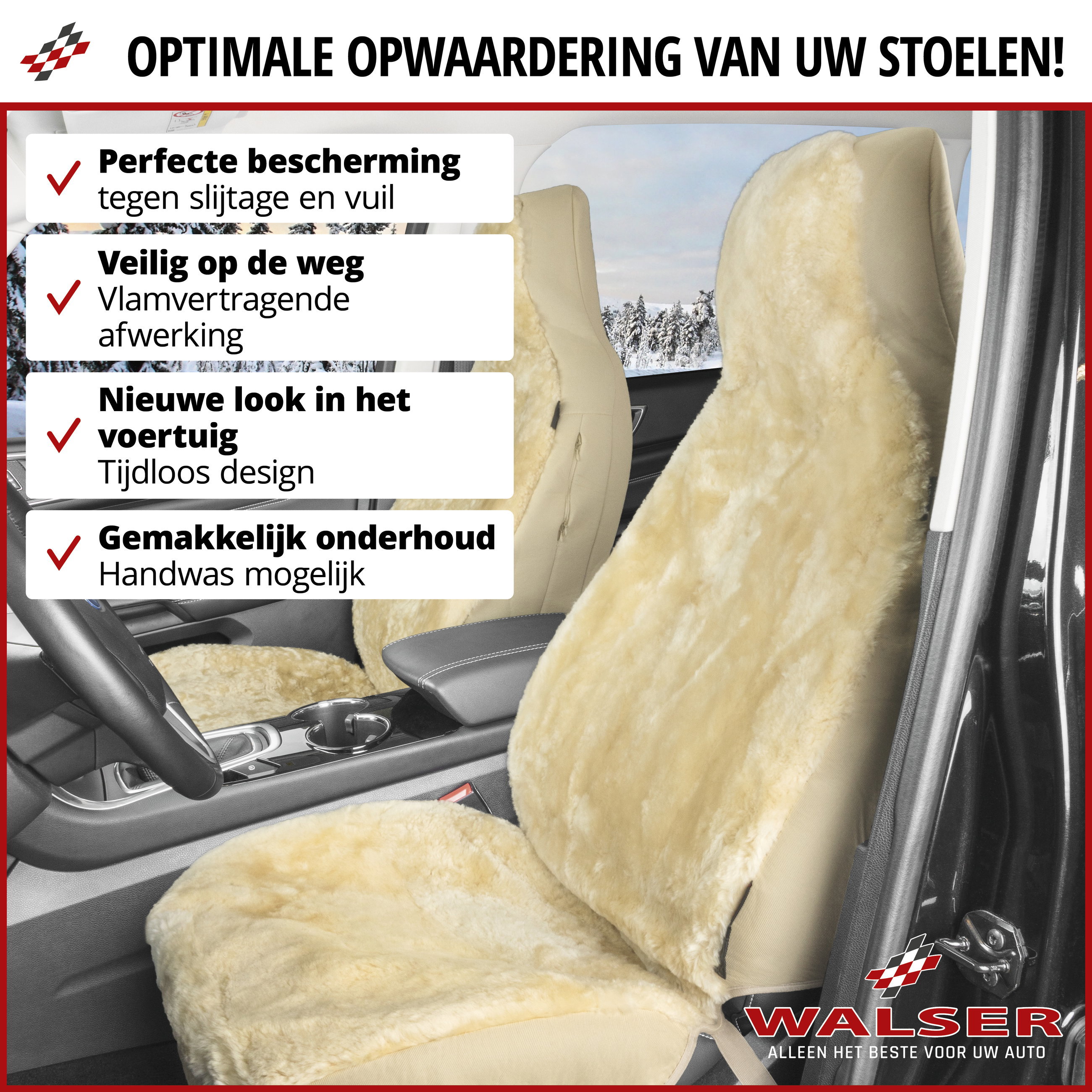 Autostoelhoes Lamsvel Zoya antraciet, 1 stuk