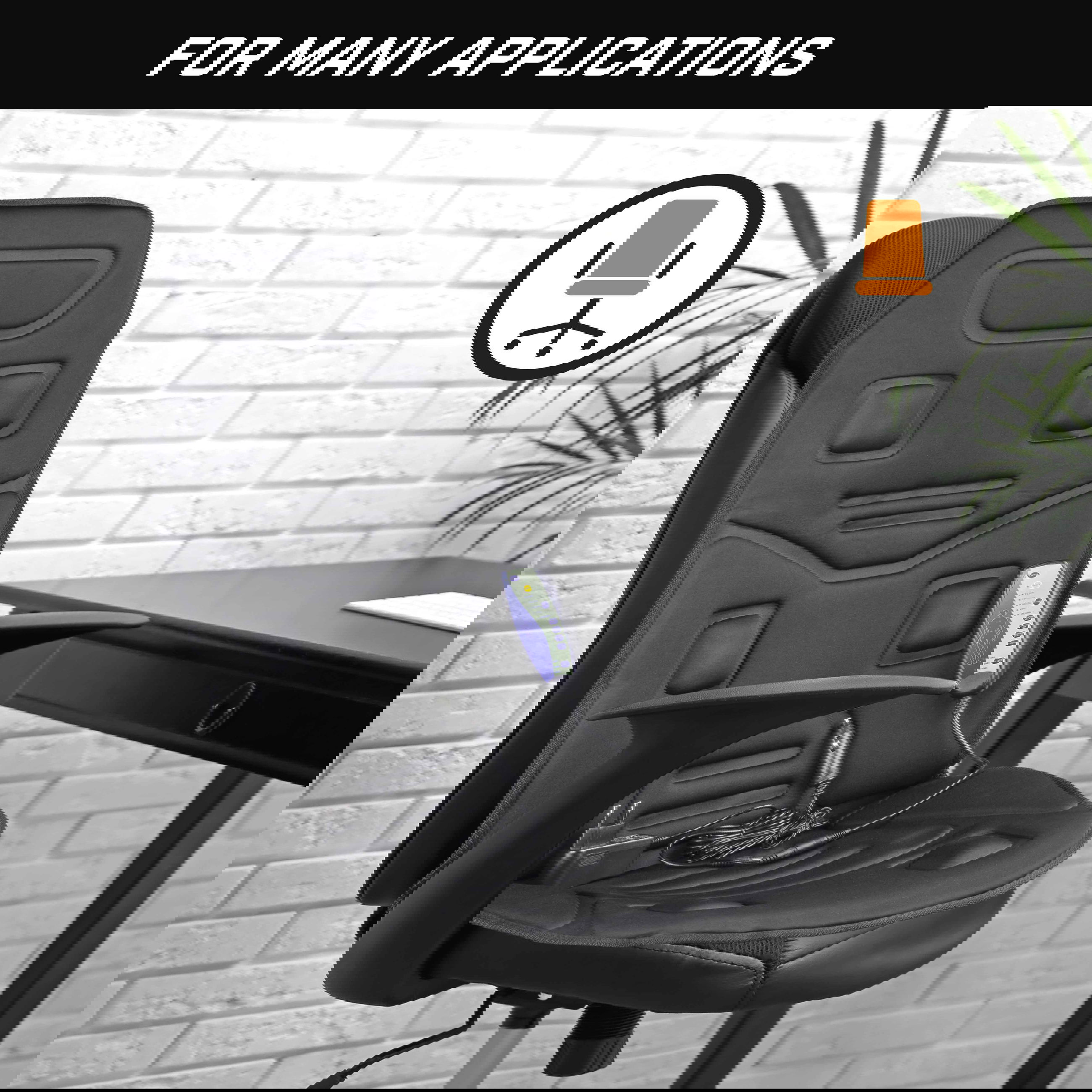 Bürostuhl, Massagefunktion, Leiser, Verstellbare Armlehnen,  USB-Anschluss