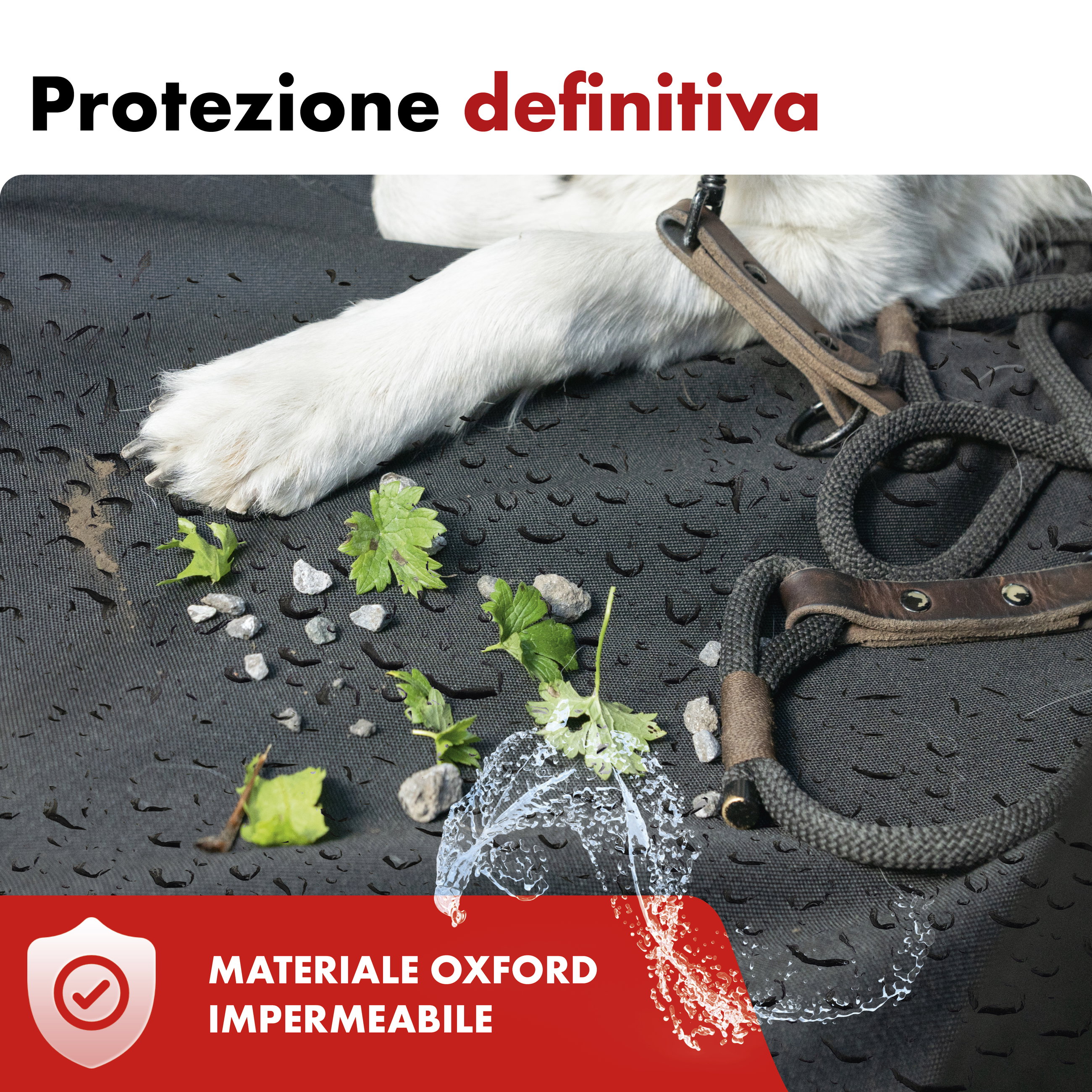 Telo di protezione per sedili posteriori, telo per cani Nero per auto