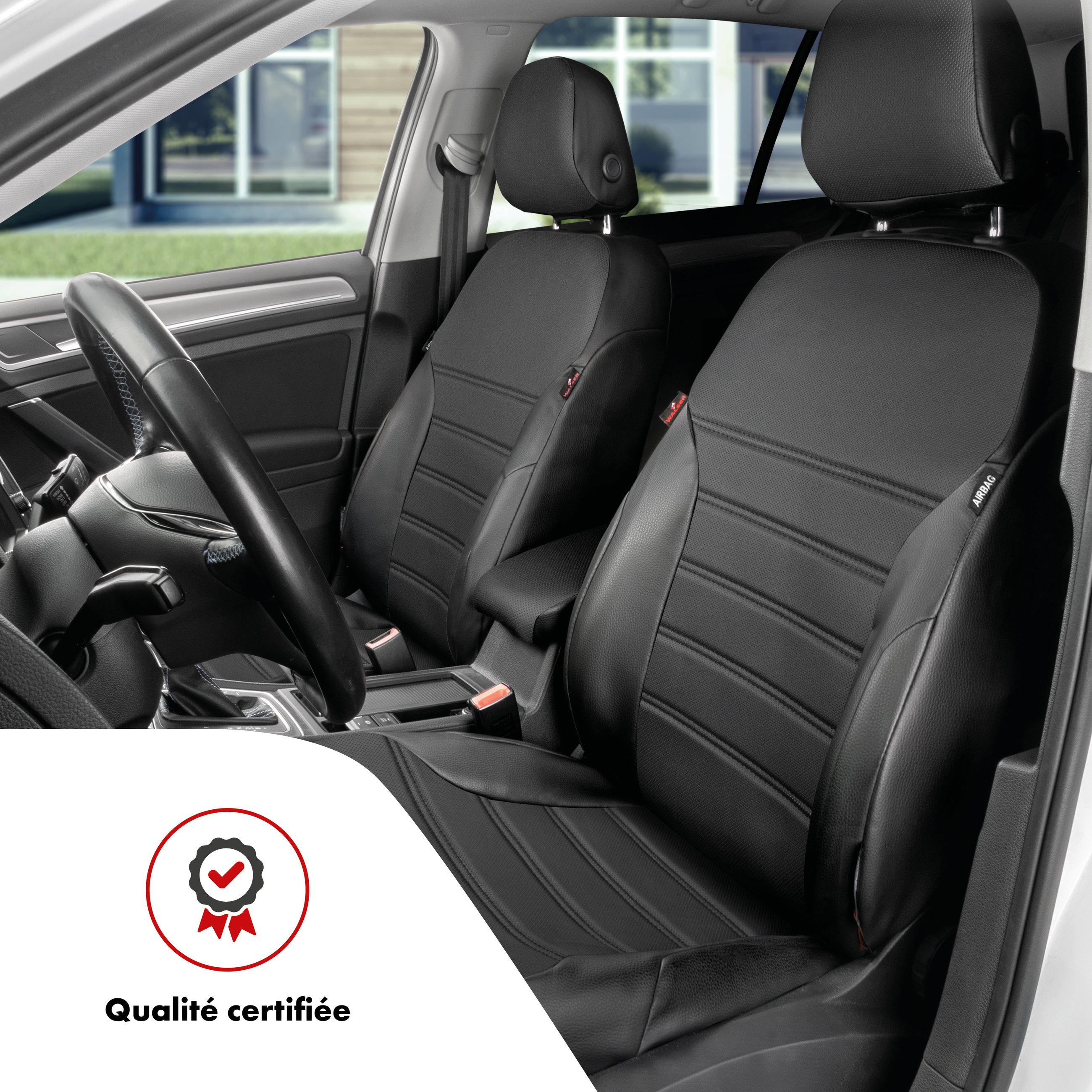 Housse de siège Robusto pour Nissan Juke (F15) 06/2010-auj., 2 housses de siège pour les sièges normaux