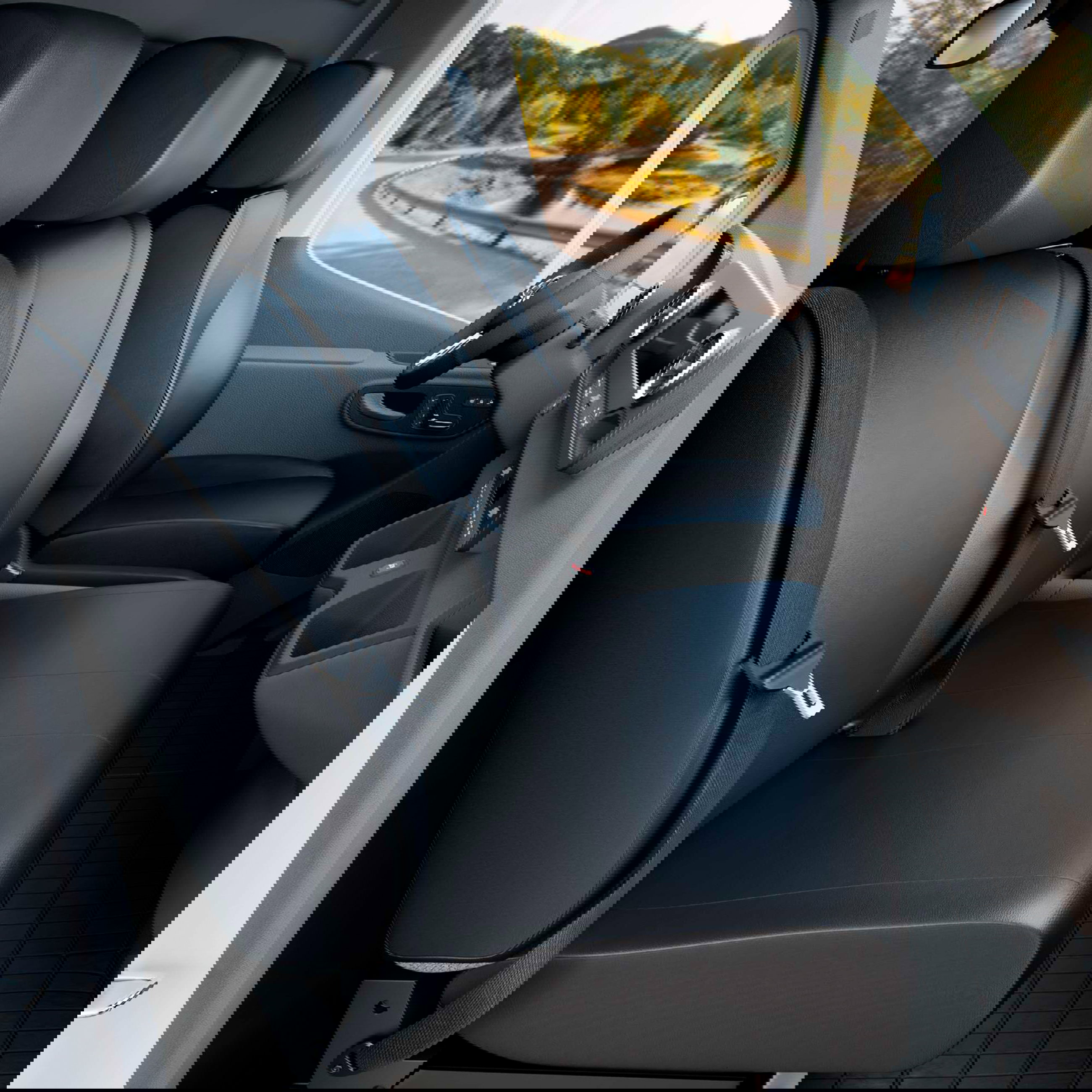 Kabine, Vordersitze, Drei-Sitzer, Sitzgurt, Schwarz, Kraftstoffverbrauch, Innenraum, Vordersitze, Gurtstrang, Kopfstützen