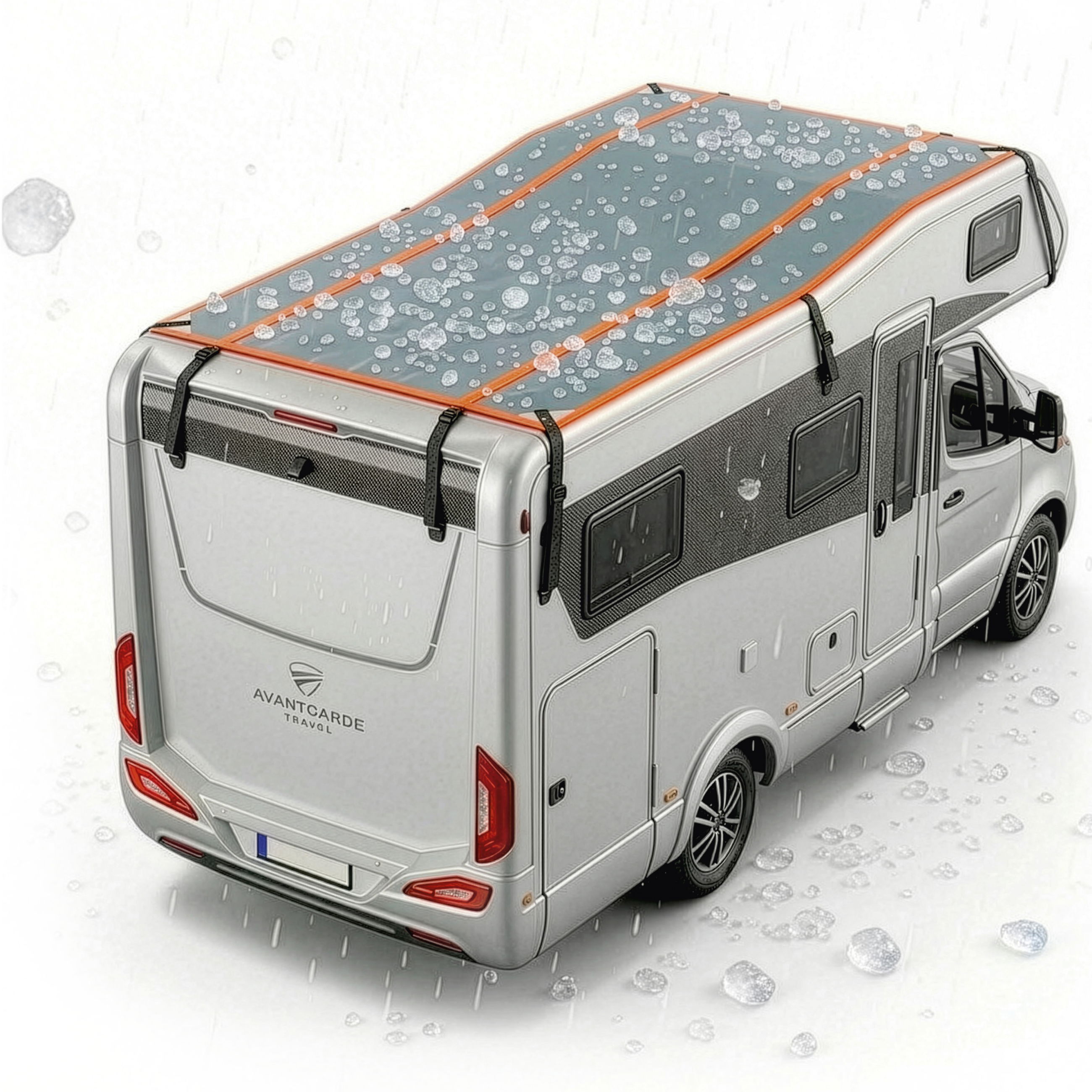 Wohnmobil, Reisemobil, Dachbox, Reiseauto, Schnee Regen Schutz