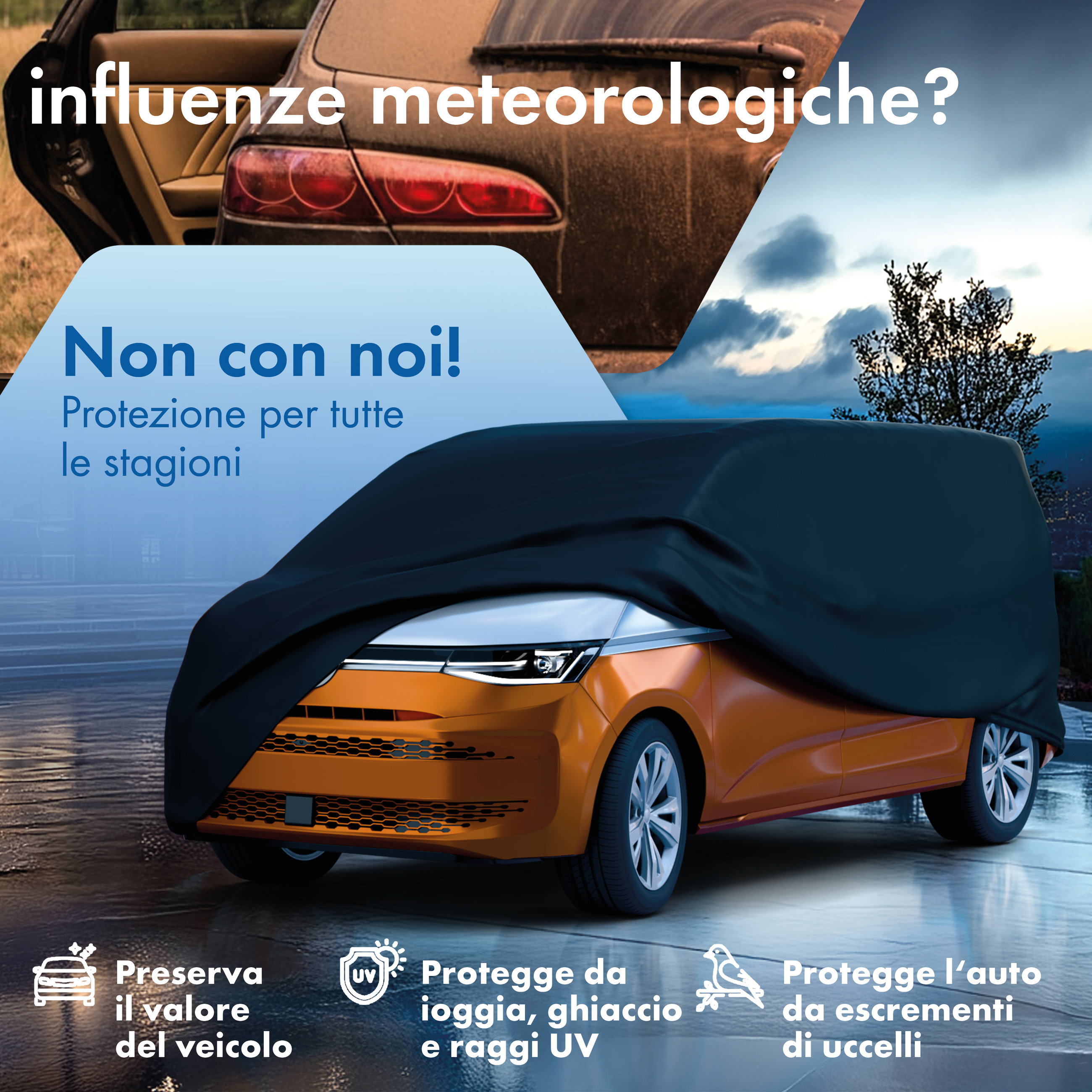 Telo Copriauto All Weather, Telone per autobus Misura 11 nero
