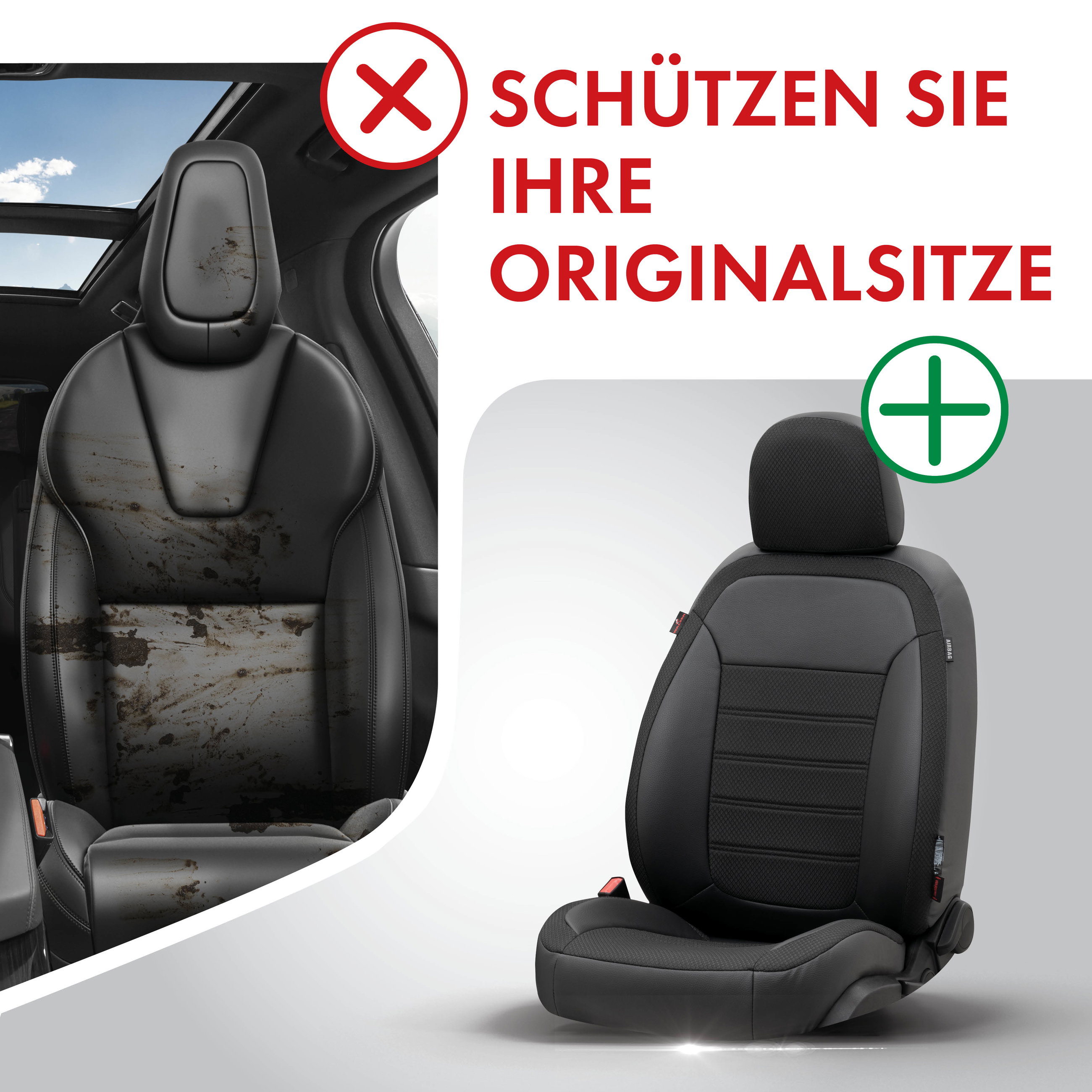 Passform Sitzbezug Aversa für BMW X3 (F25) 09/2010-08/2017, 2 Einzelsitzbezüge für Normalsitze
