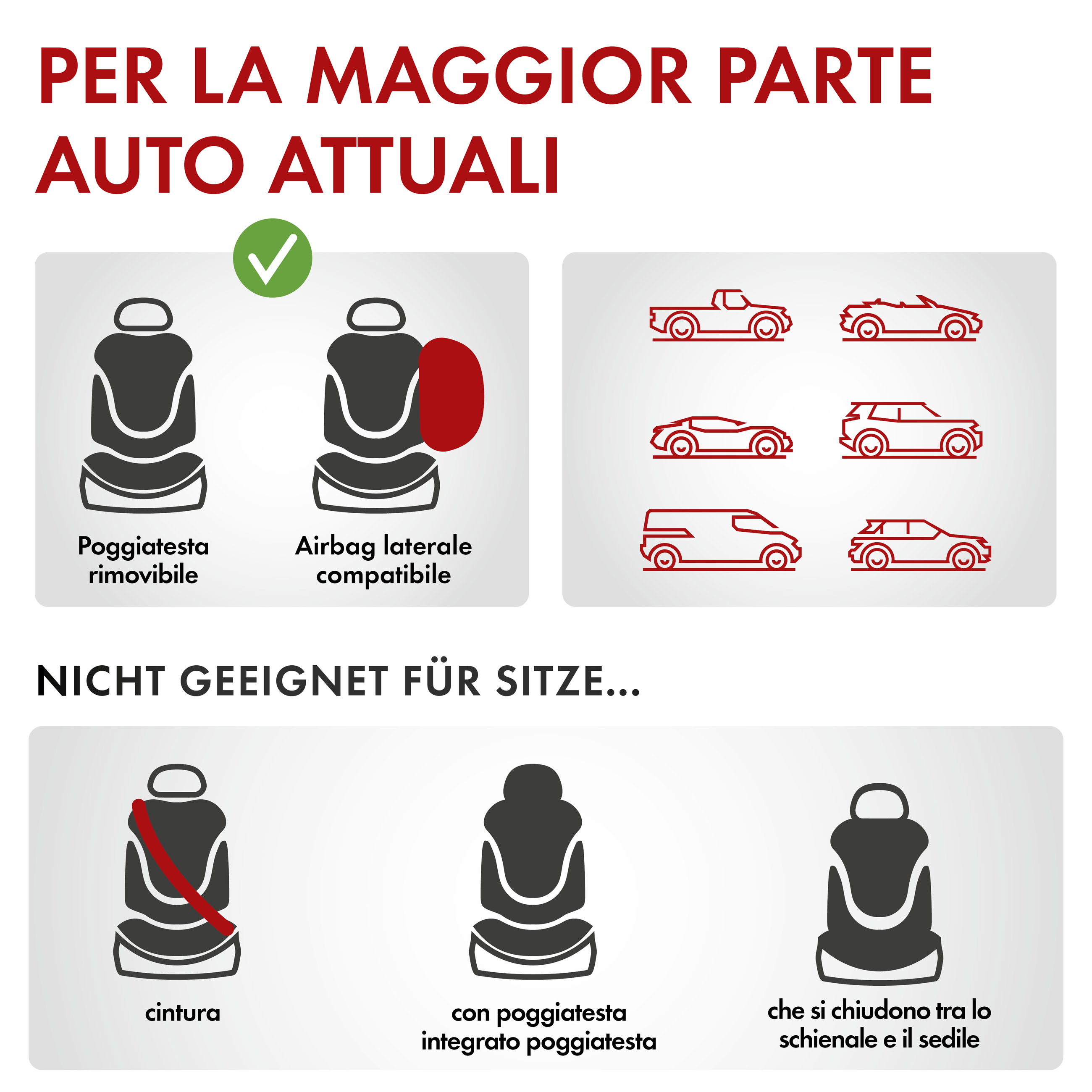 Coprisedili auto Fairmont grigio