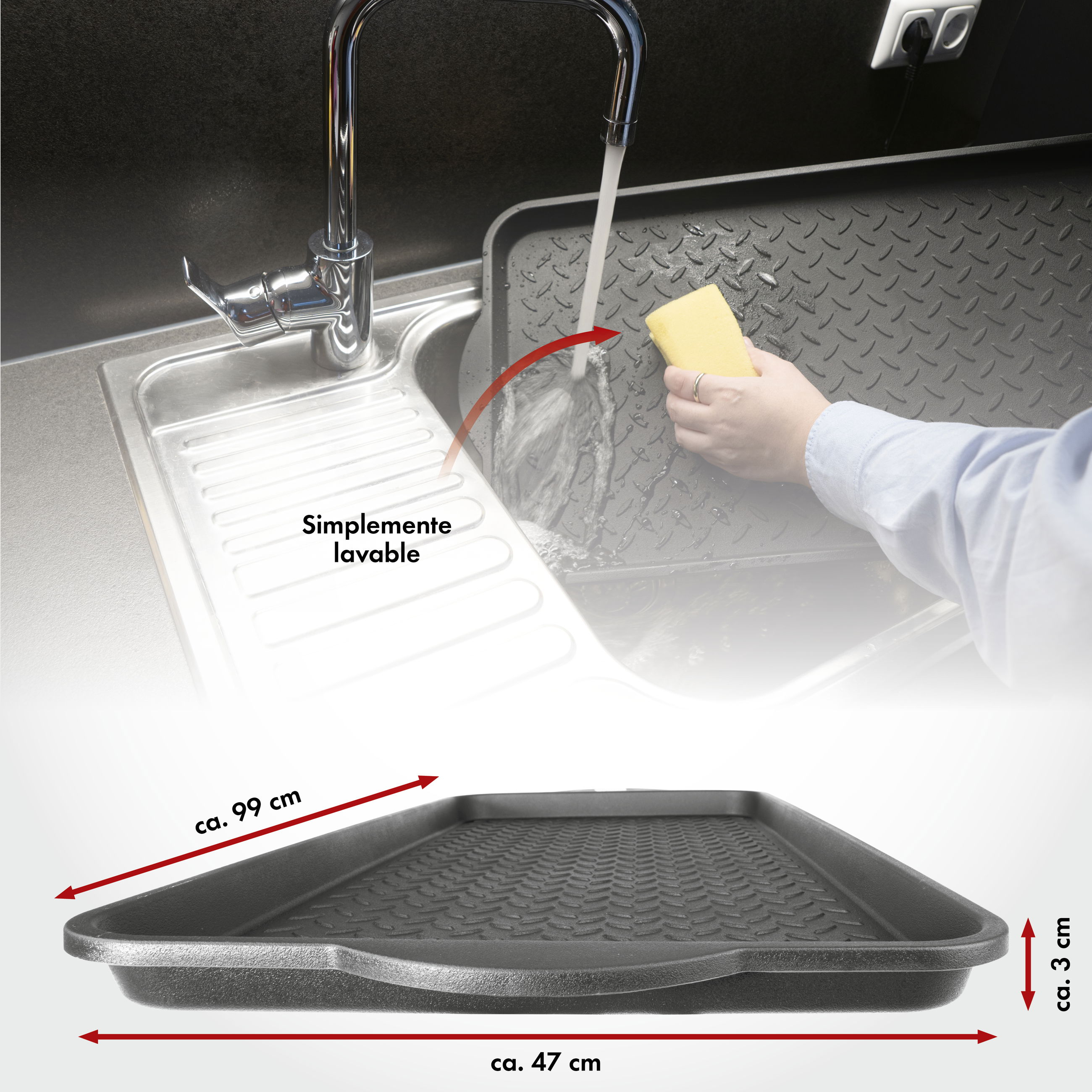 Sinken, Waschbeckenhahn, Person