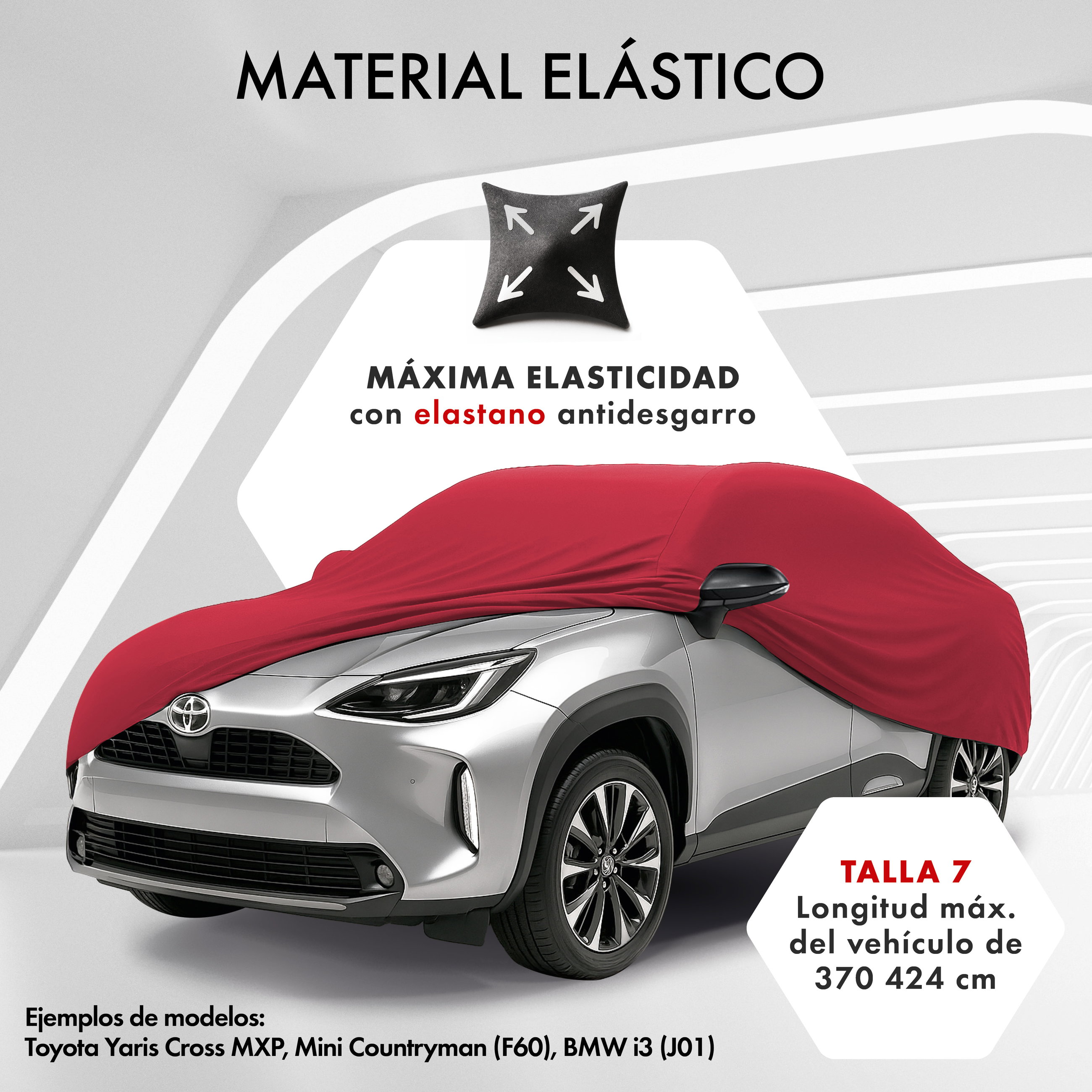 Werbung, Plakat, Rad, Auto, Geländewagen, autoabdeckung, elastisches material, rote abdeckung, fahrzeugabdeckung, Größe 7