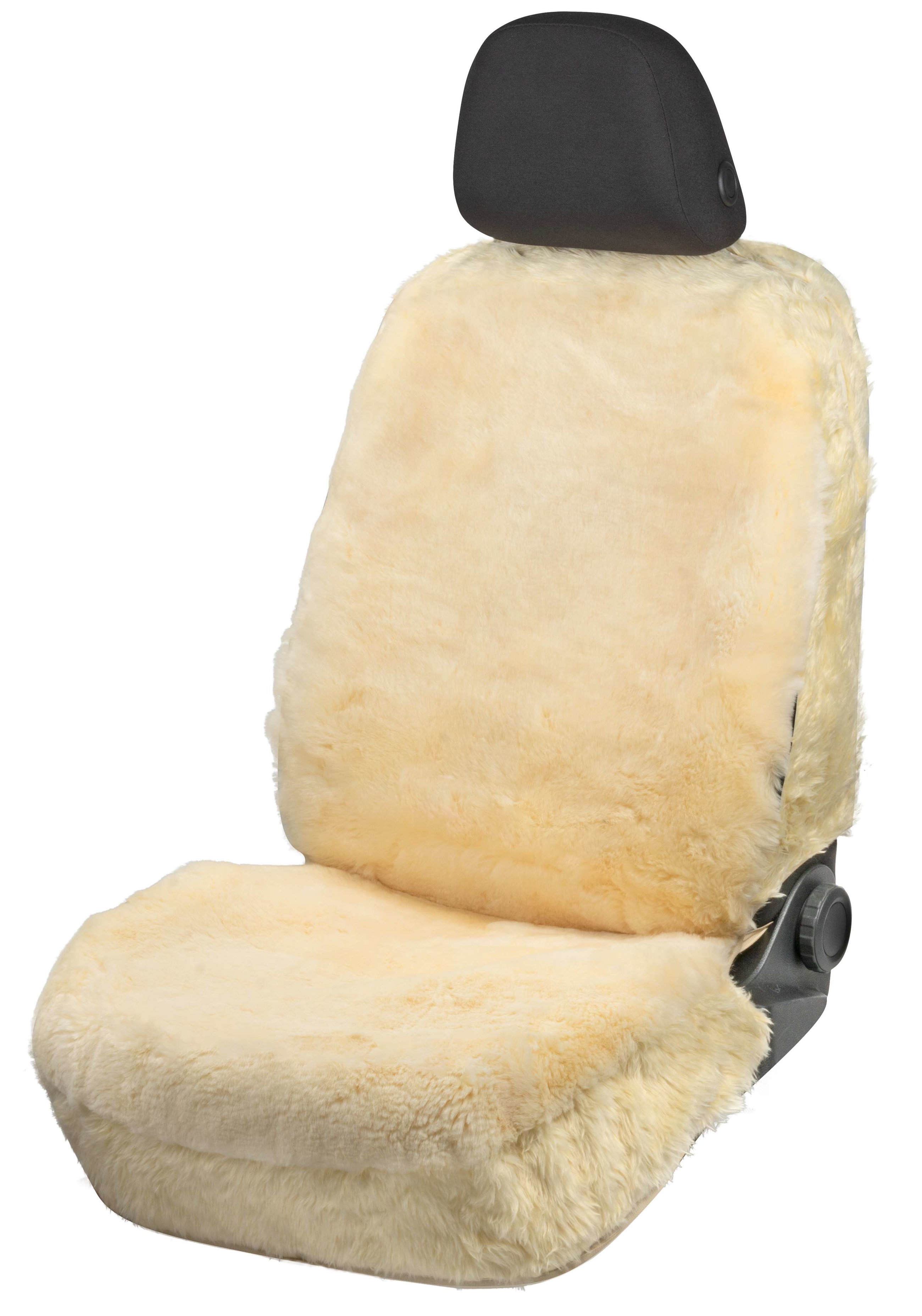 Autositzbezug Mona Lammfell & Webpelz, 12-14 mm beige - ZippIt 110 & 115