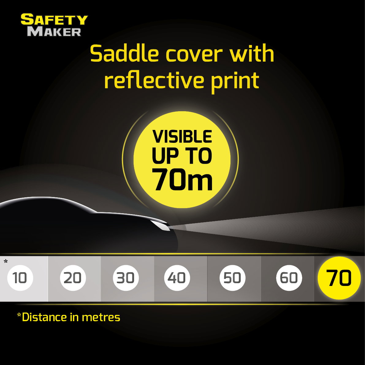 Safety Maker 44596 Fiets zadel bescherming waterdicht, zadelhoes, zadelhoes, fiets zadelhoes, zadel bescherming zwart reflecterend
