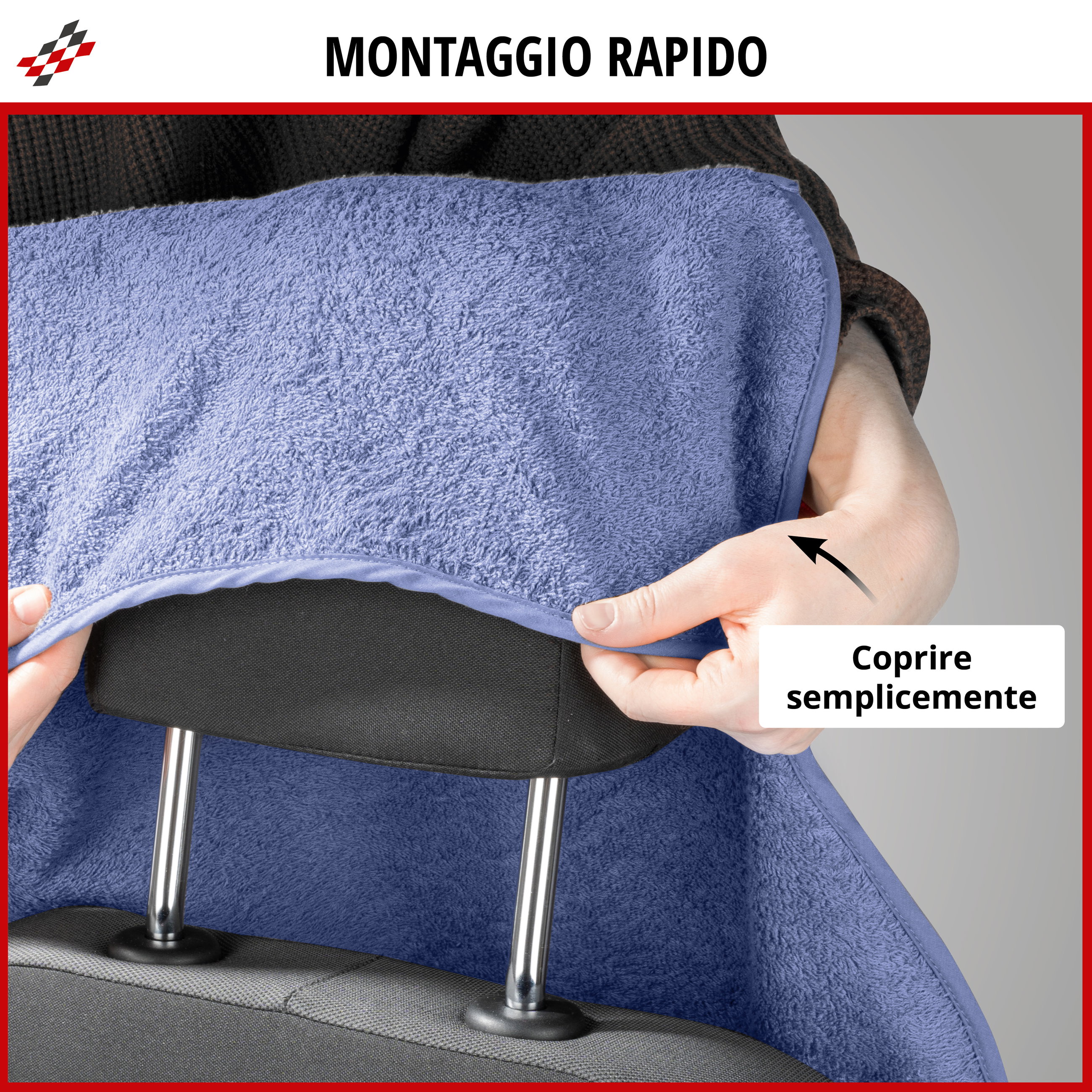 Coprisedili Multicover blu marino, 1 pezzo