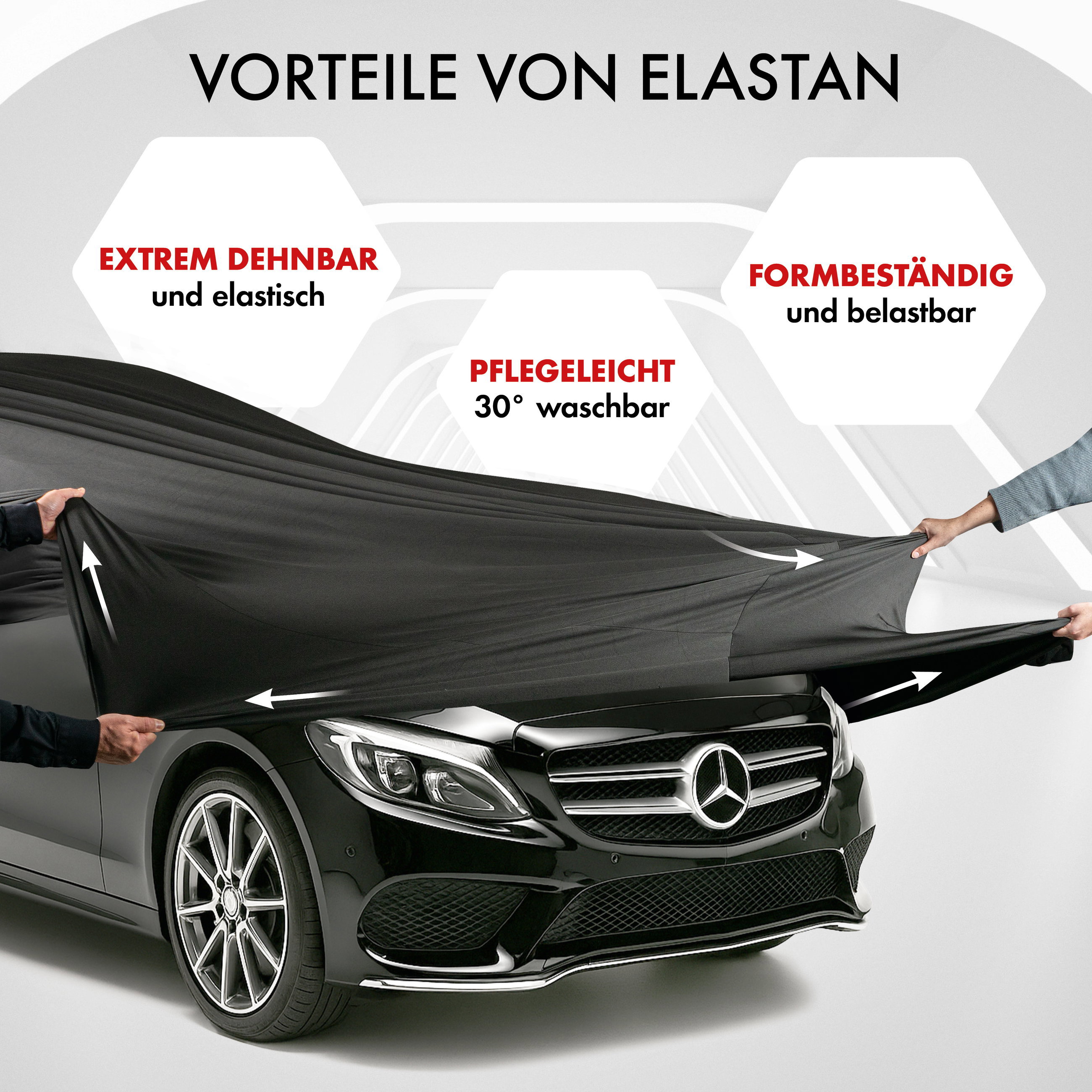 Autoplane Indoor Stretch Plus, PKW-Abdeckplane Größe 5 Kombi schwarz