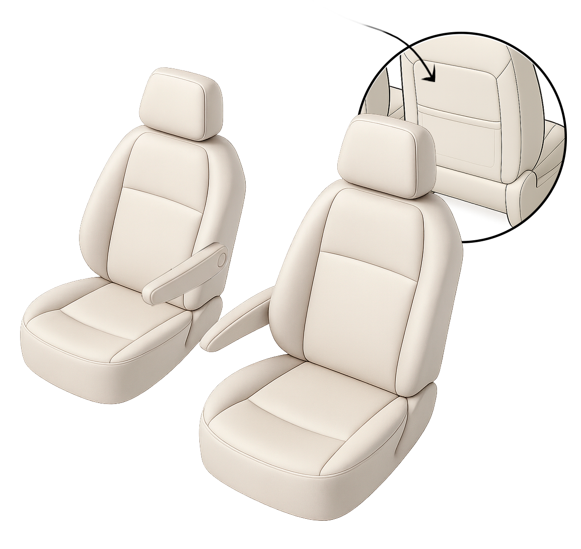 Seat Cover Aversa for Mercedes-Benz VITO Mixto W447 10/2014-Today, 2 seat covers for normal seats