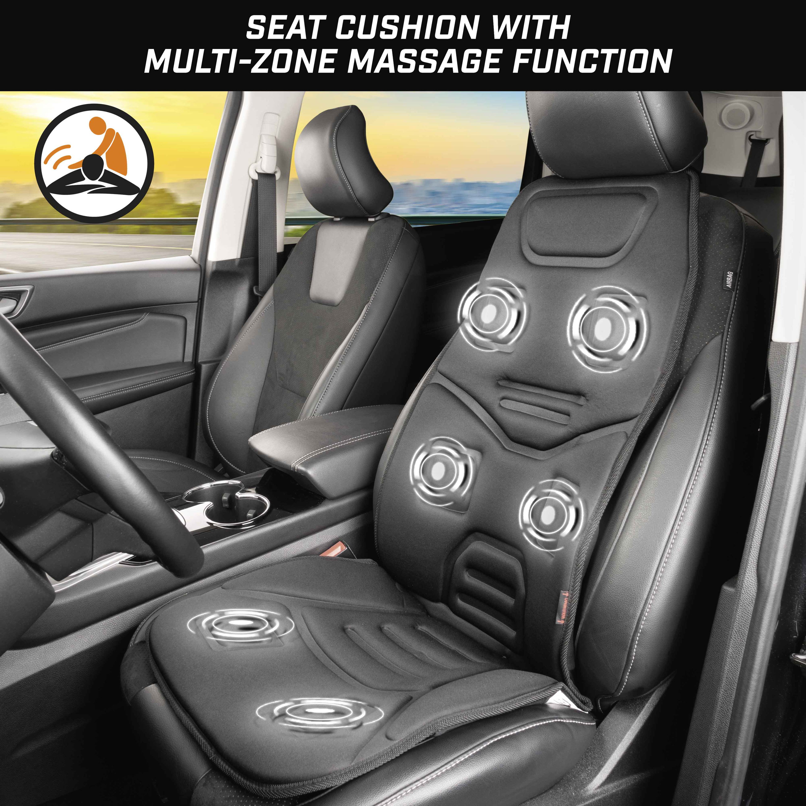 Support de siège de massage Relax Drive, support de siège universel pour voiture avec 5 programmes de massage, 1 pièce