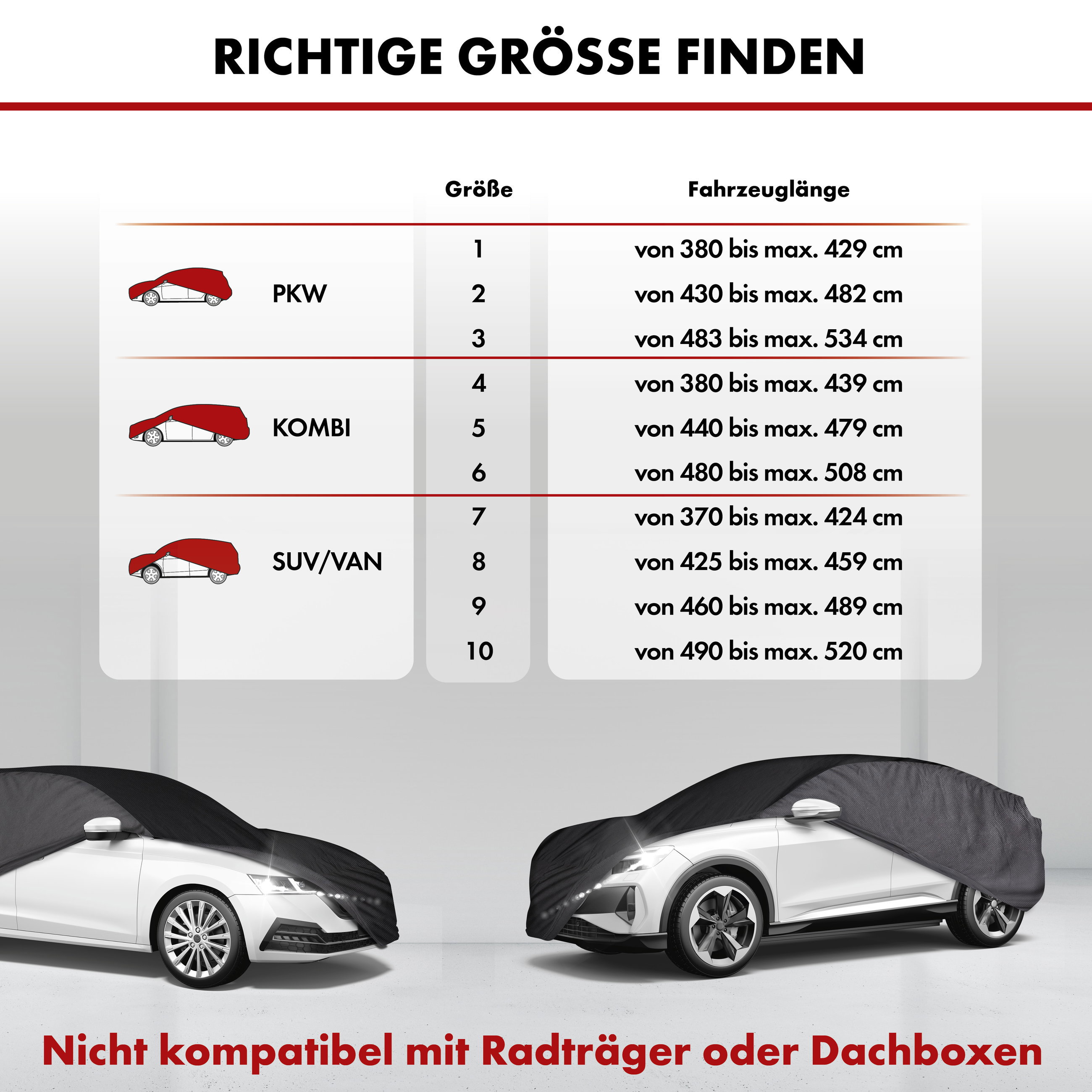 Autoplane Indoor Eco, PKW-Abdeckplane Größe 2 PKW schwarz